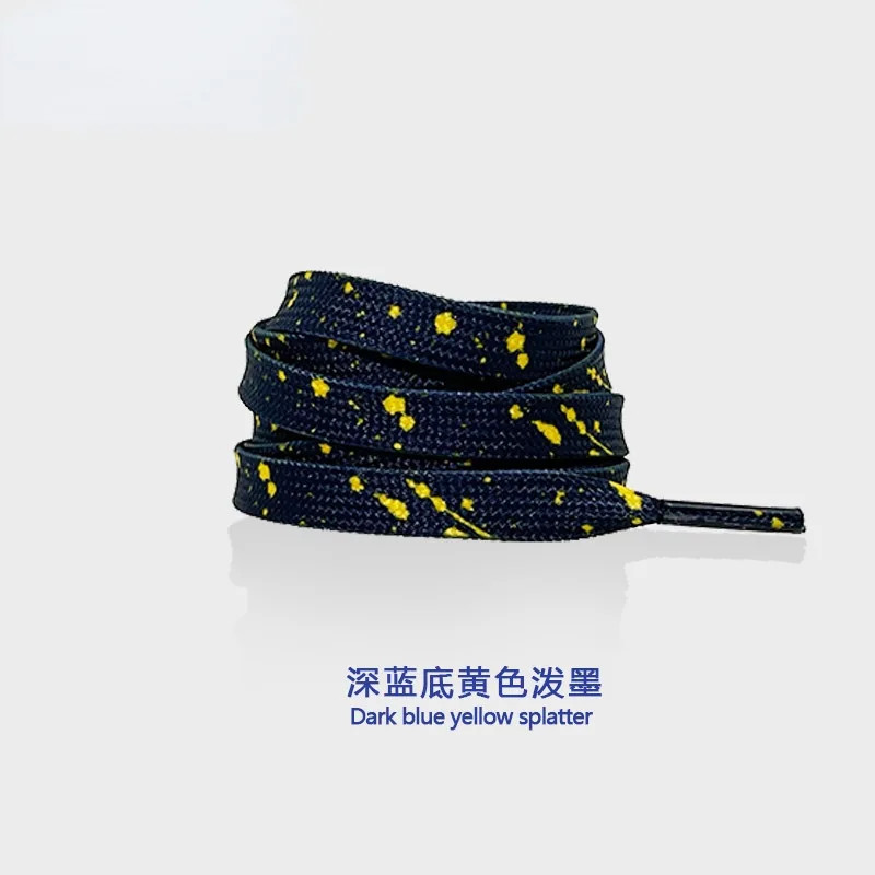 Shoelaces for Sneaker Flat Gilding Printing Ink Splatter Shoelace Colorful Splas