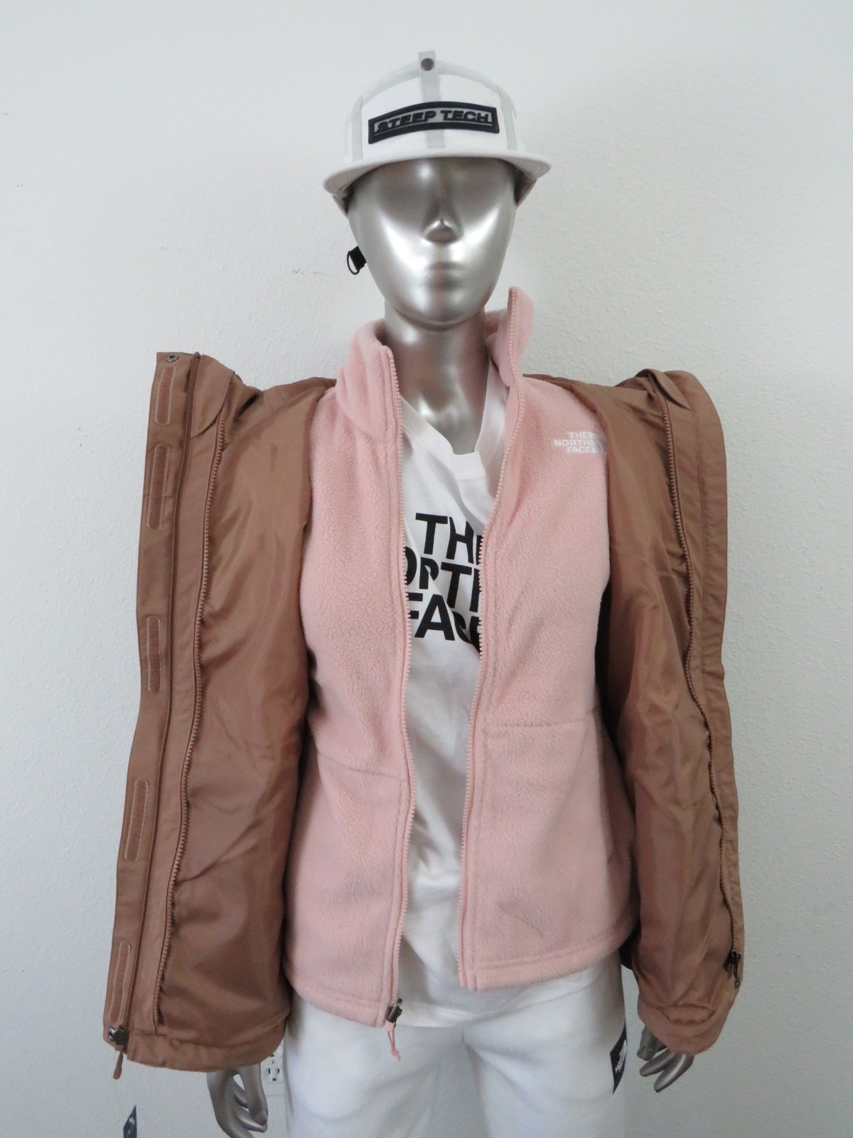 Womens The North Face Toro Peak Triclimate 3 in 1 Fleece Waterproof Jacket Latte