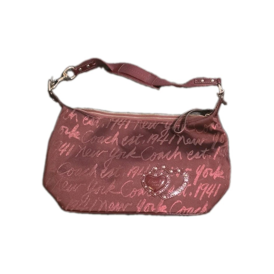 Coach Burgundy Dark Red Poppy Signature F17472 Hobo Bag Rare Holiday Limited