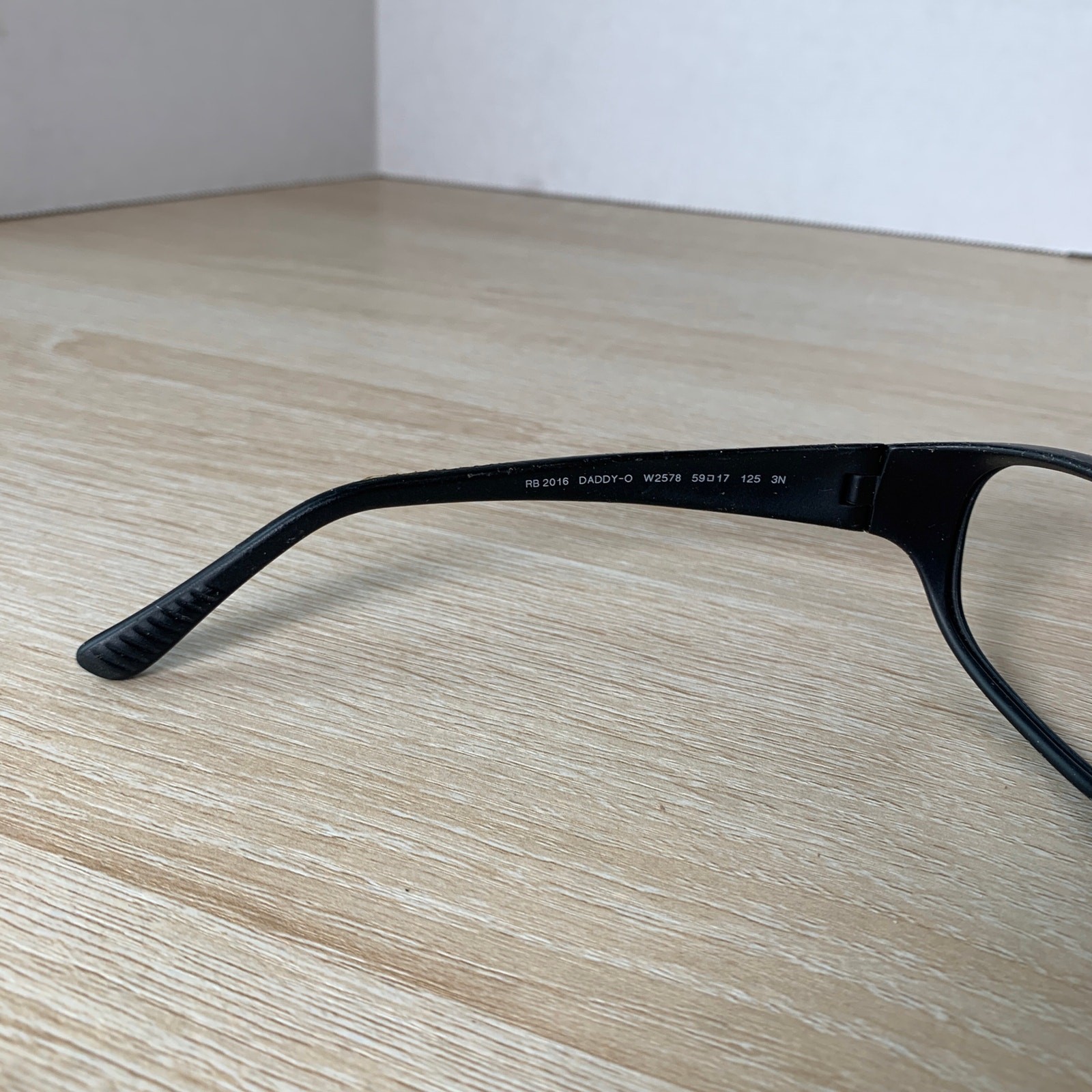 Ray-Ban RB2016 Daddy-O W2578 Sunglasses Matte Black Rubber 59-17-125 DAMAGED