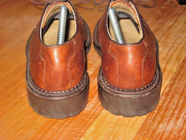 Stunning J crew Men’s Leather Derby Shoes Lug Sole Walnut Brown size 9M USA