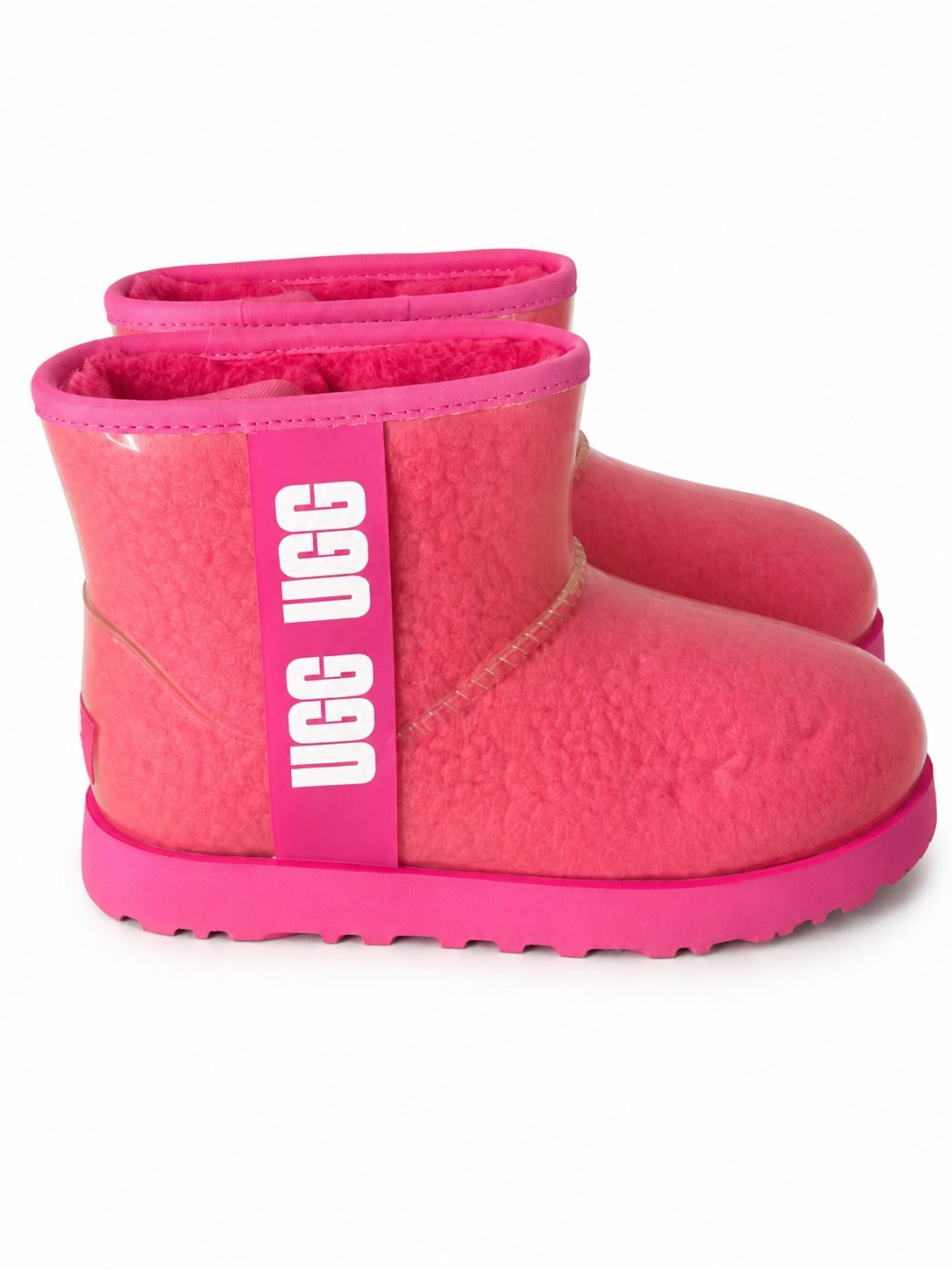 UGG CLASSIC CLEAR BOOTS WATERPROOF PINK SIZE 9 US
