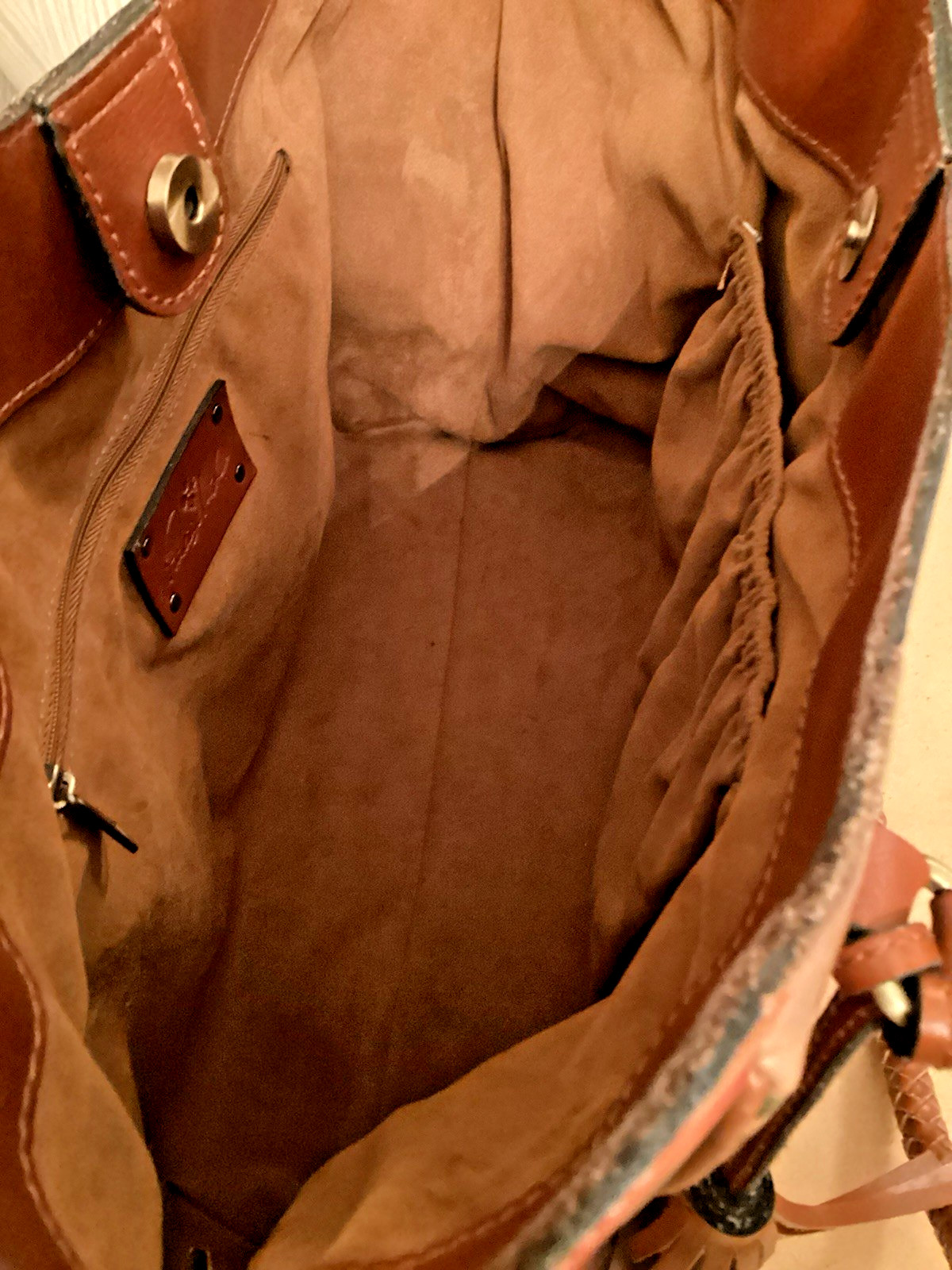 Patricia Nash Cameley Large Tote Shoulder Bag Floral Print Leather Tassel