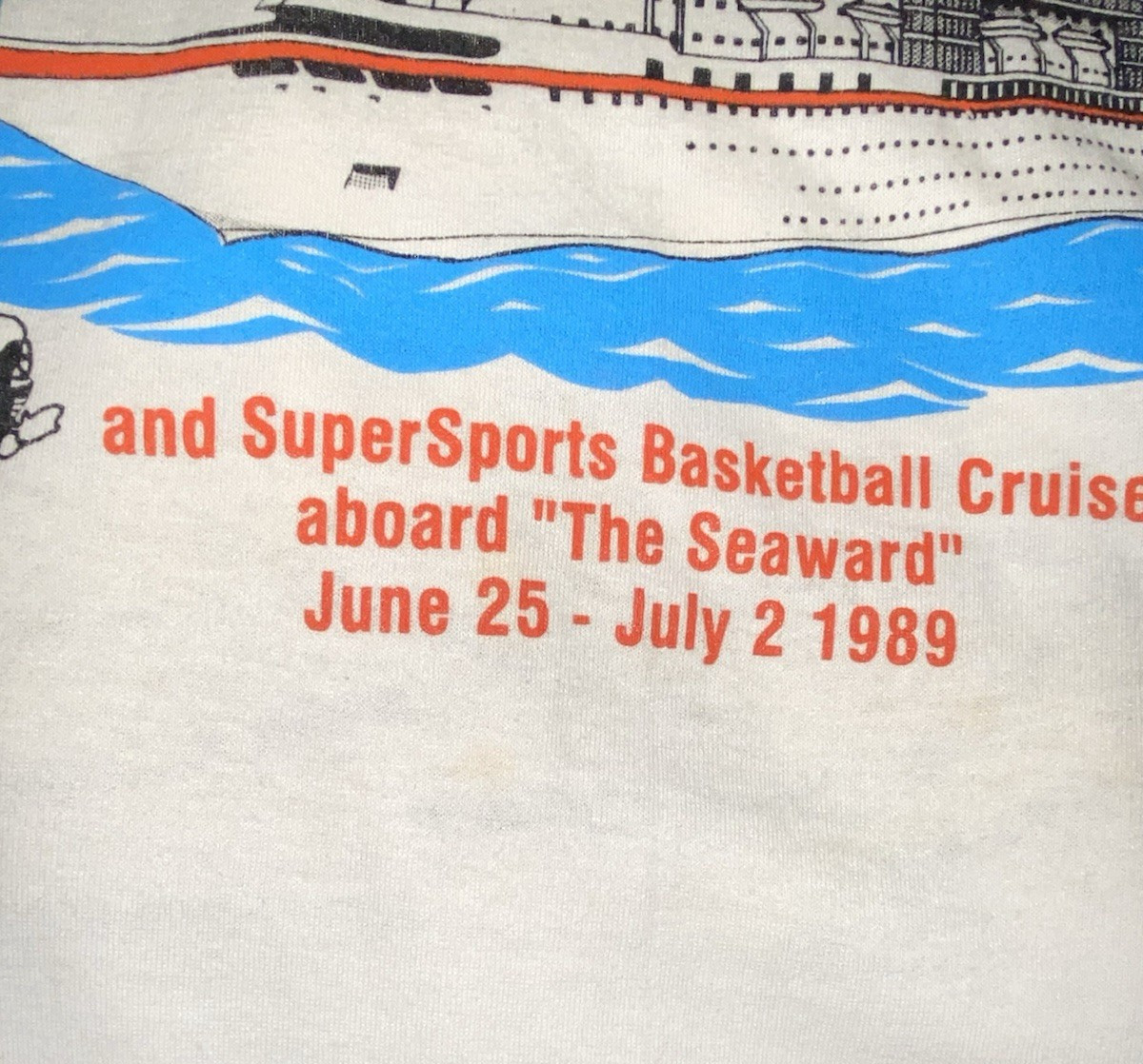 Vtg MIAMI DOLPHINS CRUISE T Shirt 80s Ringer USA MADE Men’s M Colorful RARE