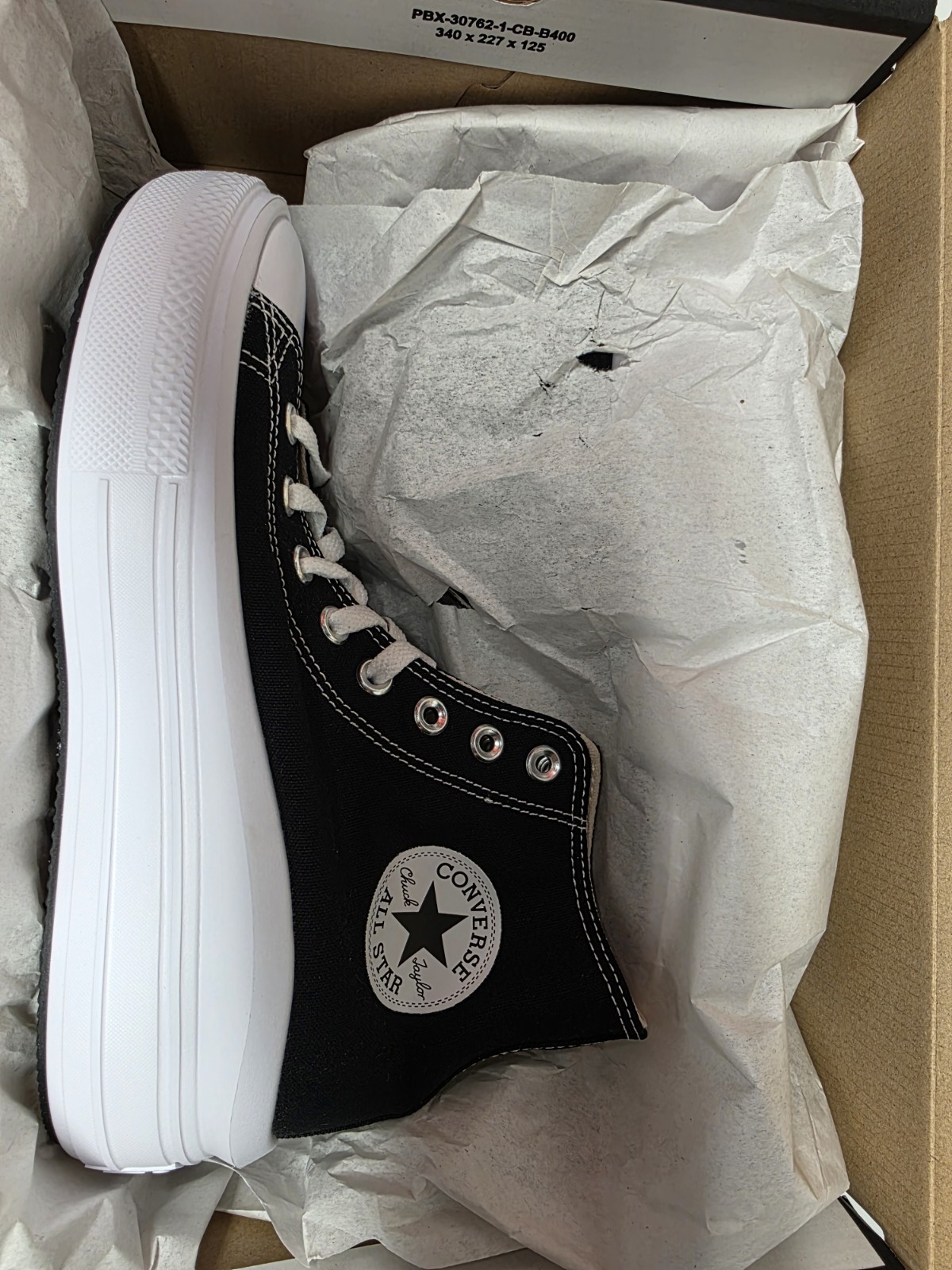 Converse CTAS Move Hi Womens Sz 9 Black Canvas Platform Sneakers Shoes 568497C