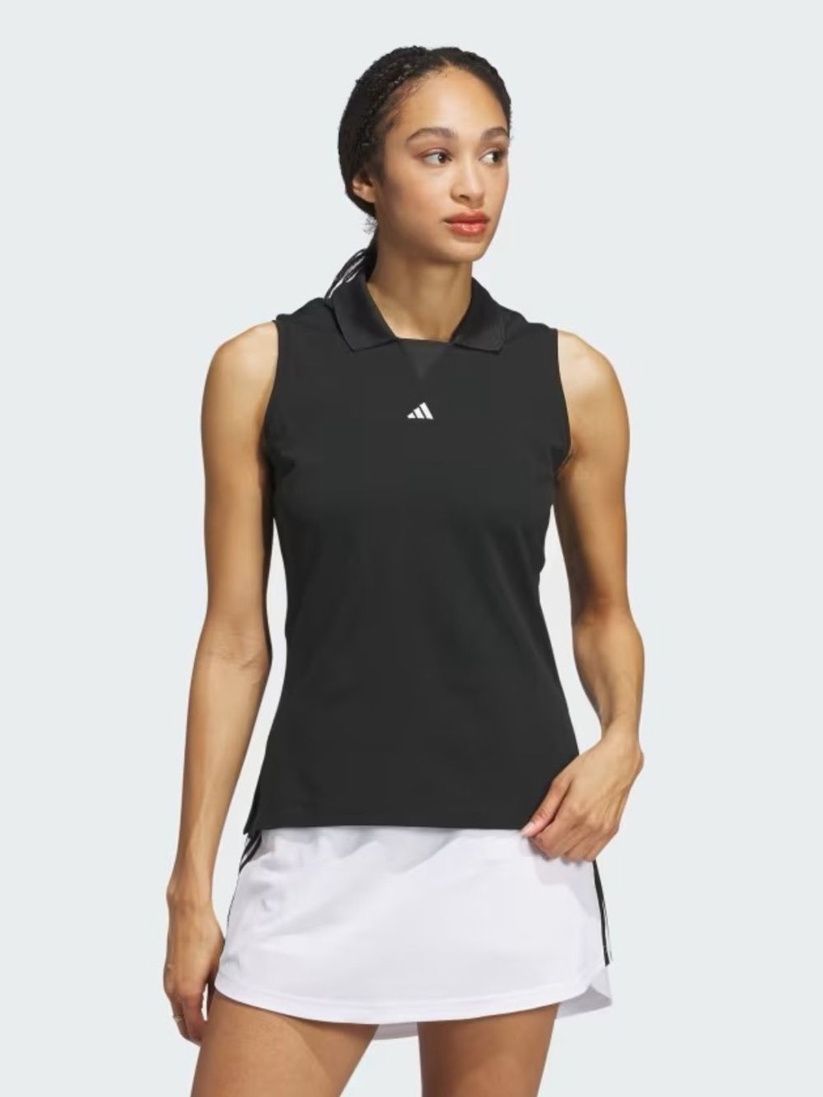 Adidas Women’s Ultimate365 Twistknit Sleeveless Polo M Black