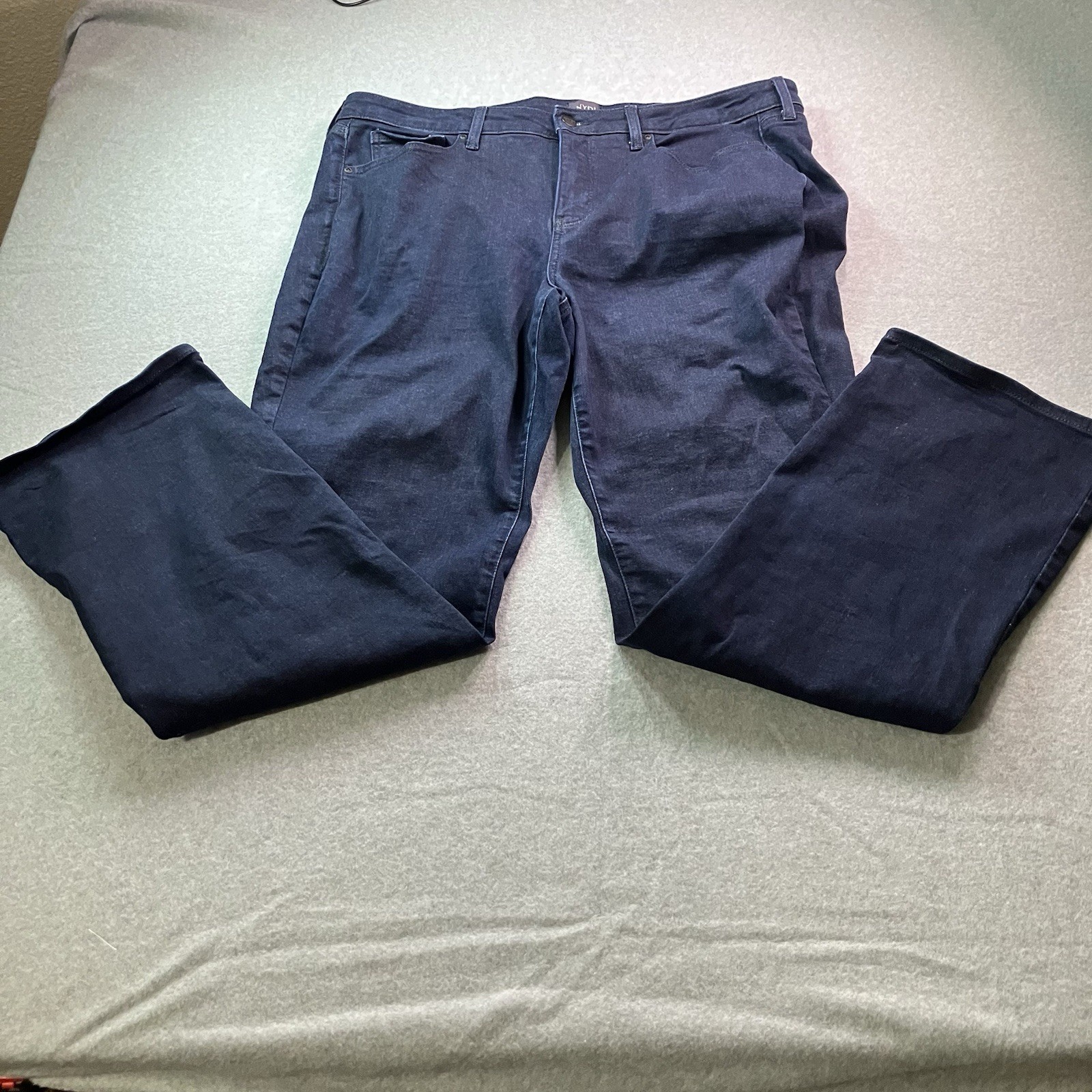 NYDJ Barbara Bootcut Jeans Womens 18W Blue Dark Wash High Rise Stretch Shaping