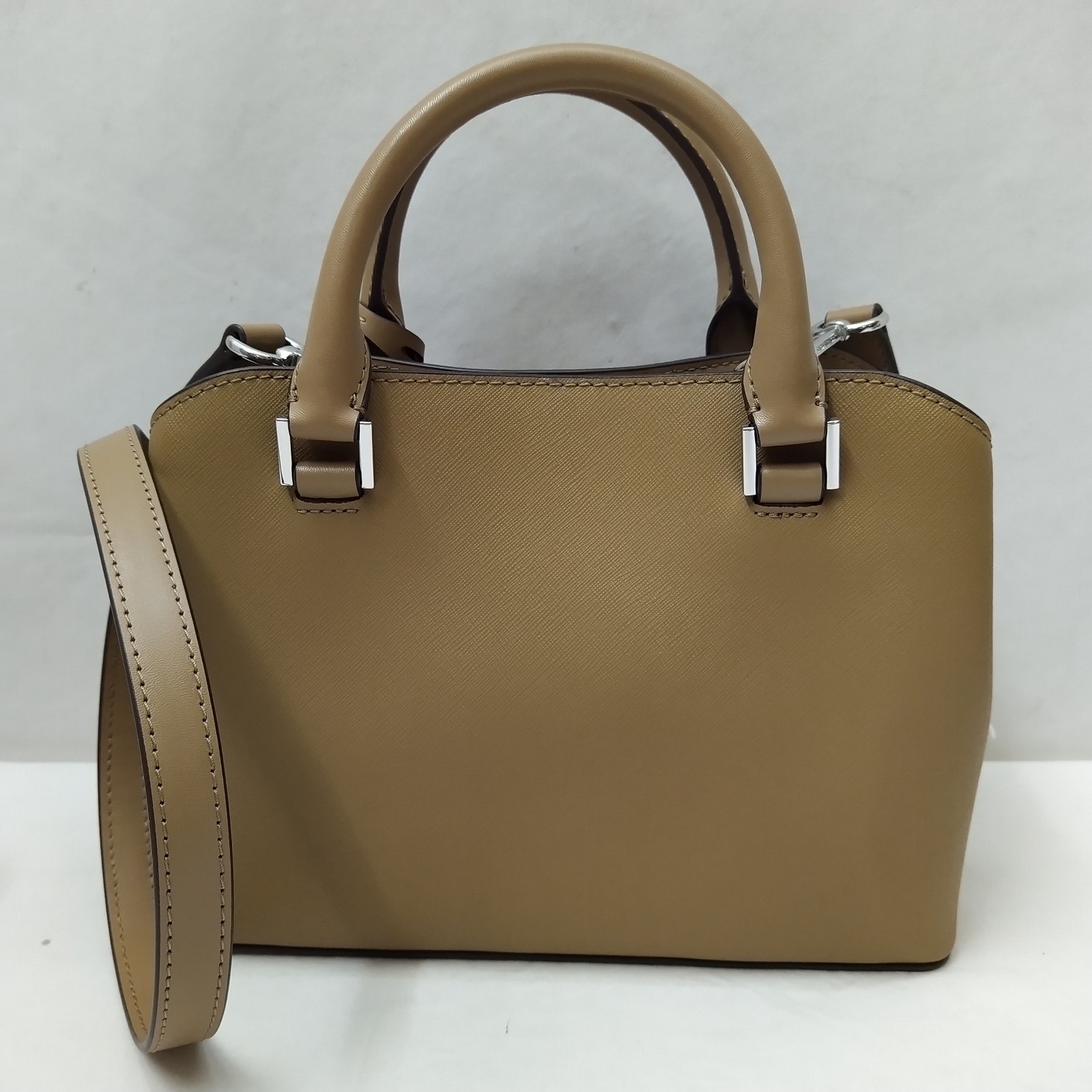Michael Kors Savannah Brown Leather Double Handles Satchel Bag – NWT
