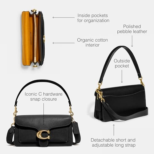 Coach Tabby 26 Shoulder Bag 2Way Crossbody Black Leather Outlet