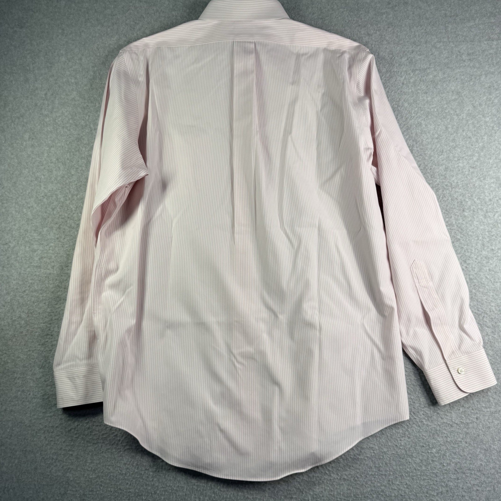 Brooks Brothers Madison Dress Shirt Men’s 15 1/2 x 35 Pink Stripe Spread Collar