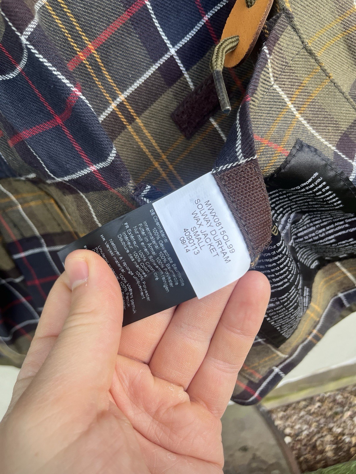 Barbour Dept B Solway Durham Wax Jacket Hooded Beeswax Men’s Olive – Small