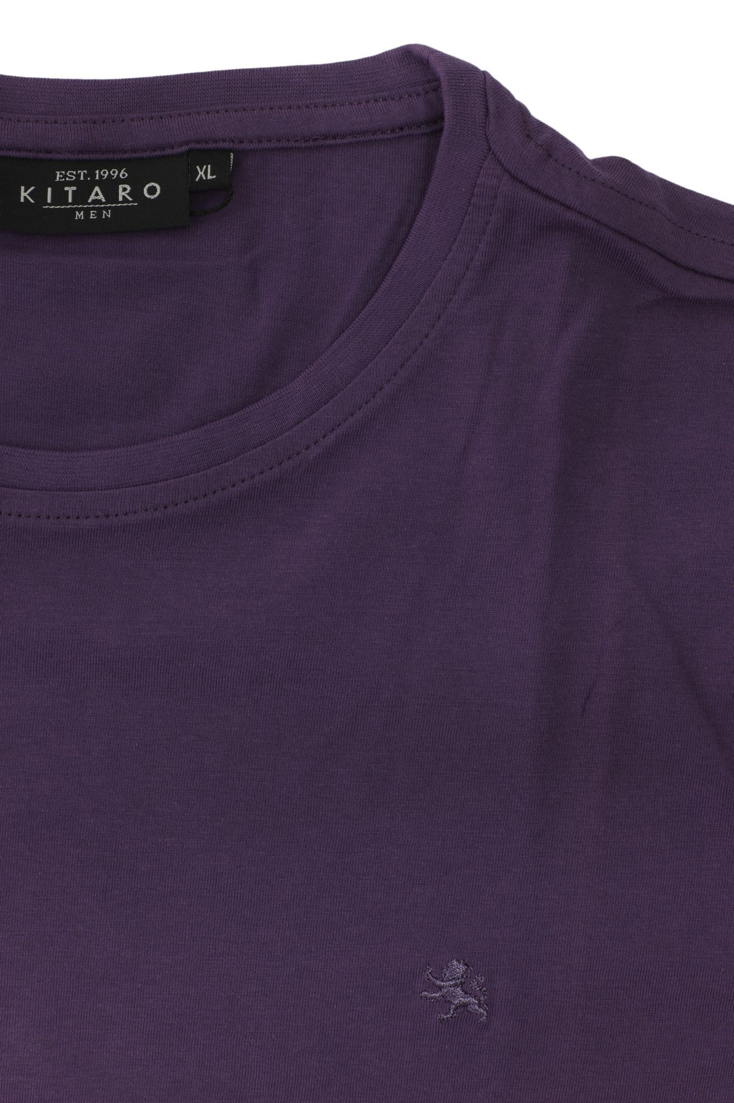 Kitaro T-Shirt Base Tinta Unita Uomo Short Sleeve Crew Neck Cotton Plus Size