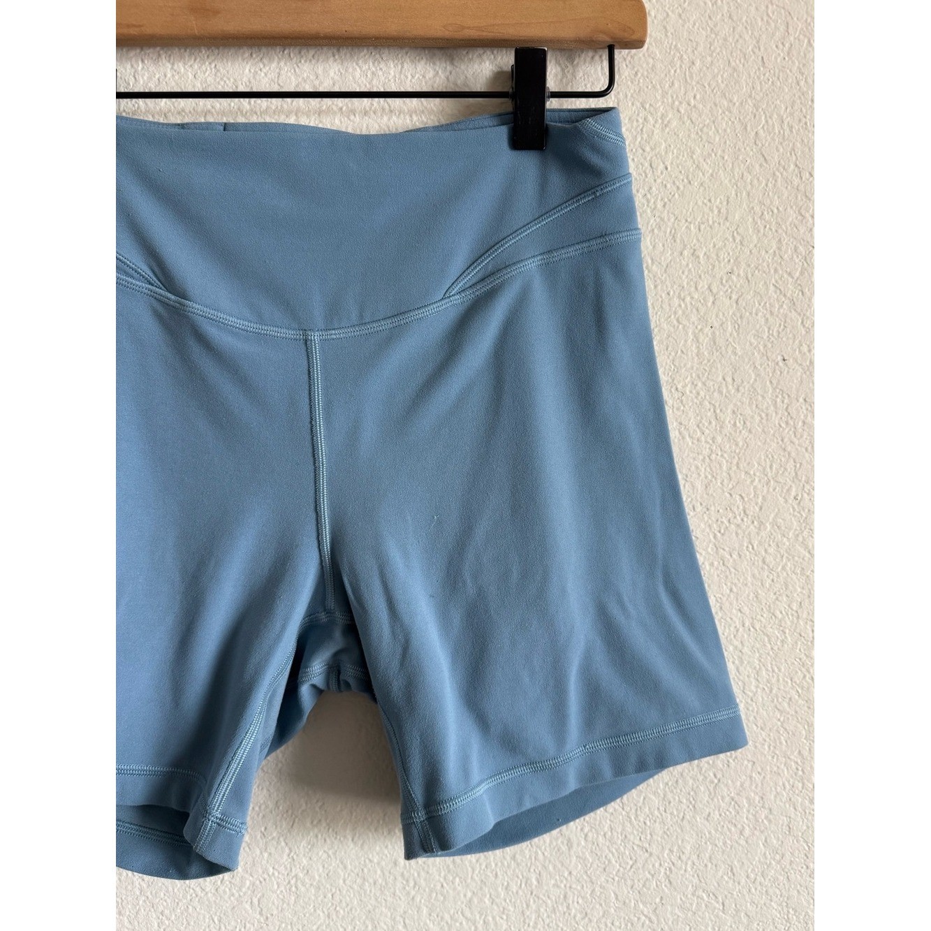 Lululemon Align Curve Seam High Rise 6″ Shorts Utility Blue LW7CQ4S Size 8