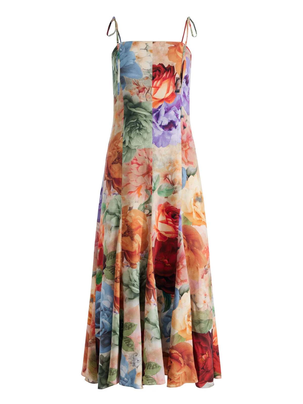 ALICE & OLIVIA (4 ) JEANETTE PANELED STORM FLORAL MIDI DRESS NWT MSRP$595