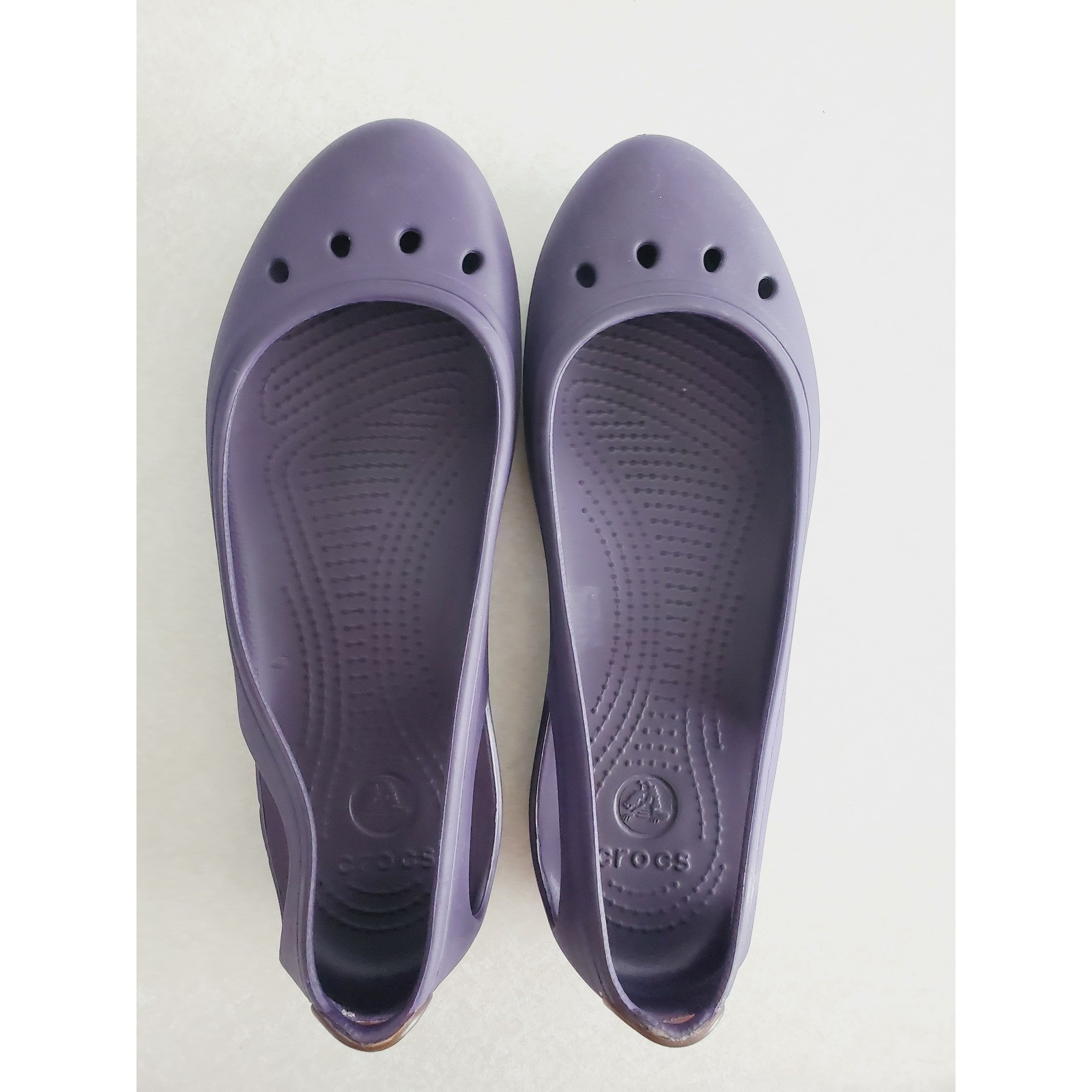 Crocs Kadee Flat Purple Slip On Comfort Casual Walking Shoes Women 9