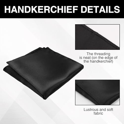 4PCS Black Bowties Men Kit, Pre-tied Corbatines para Hombres Elegantes, Bowtie