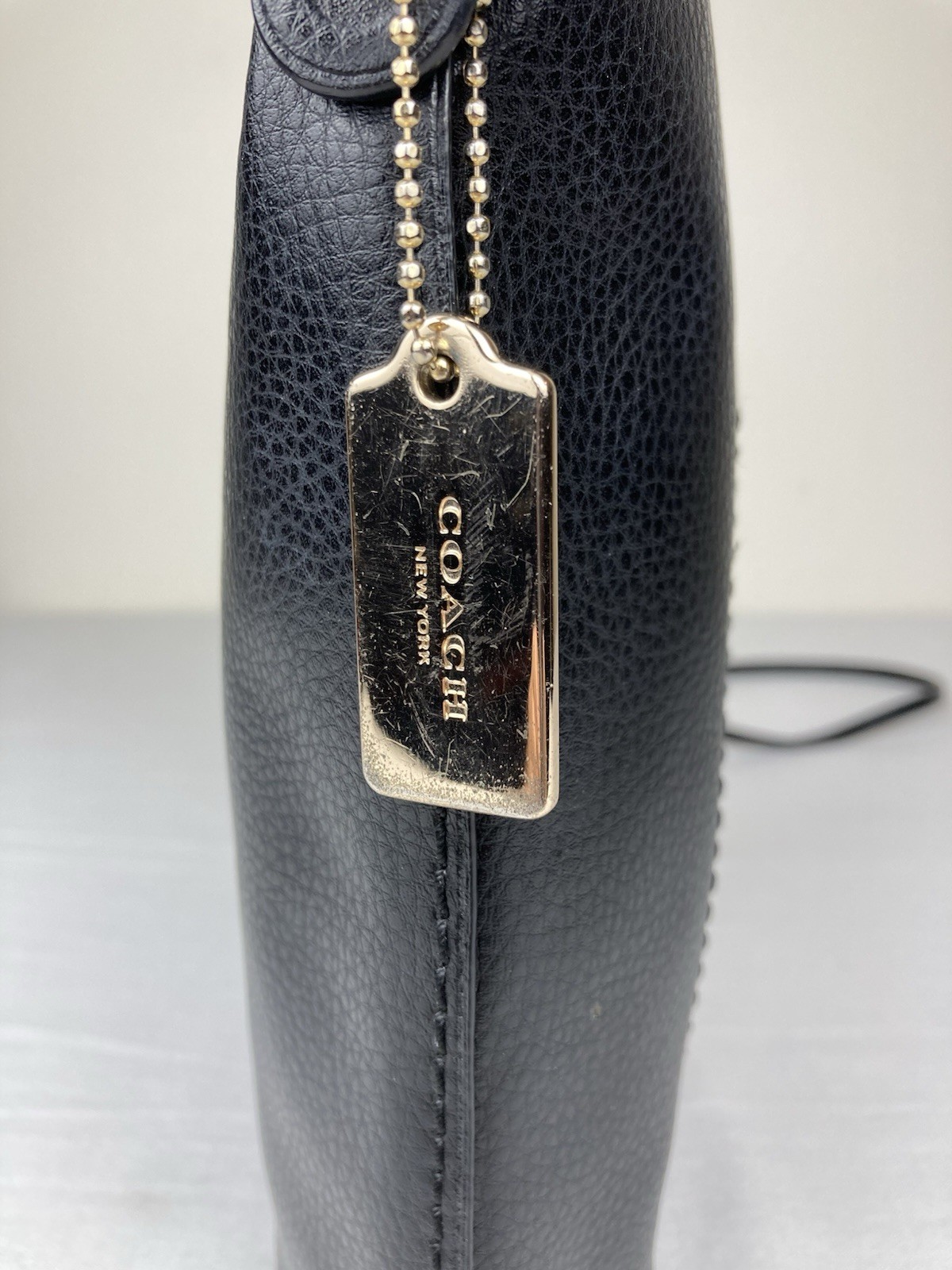 AUTHENTIC COACH LEATHER DERBY CROSSBODY FLOWER BAG BLACK F58661 VGC!