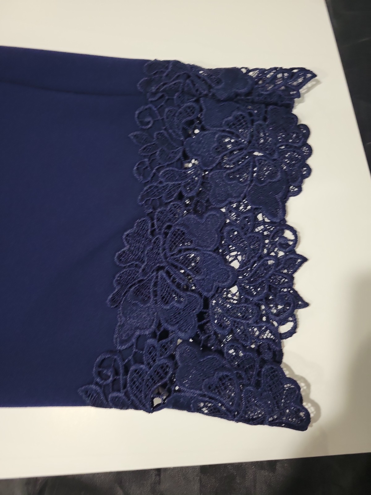 Dennis By Dennis Basso Knit Pants In Navy. Lace Like Cuffs. Size 2X