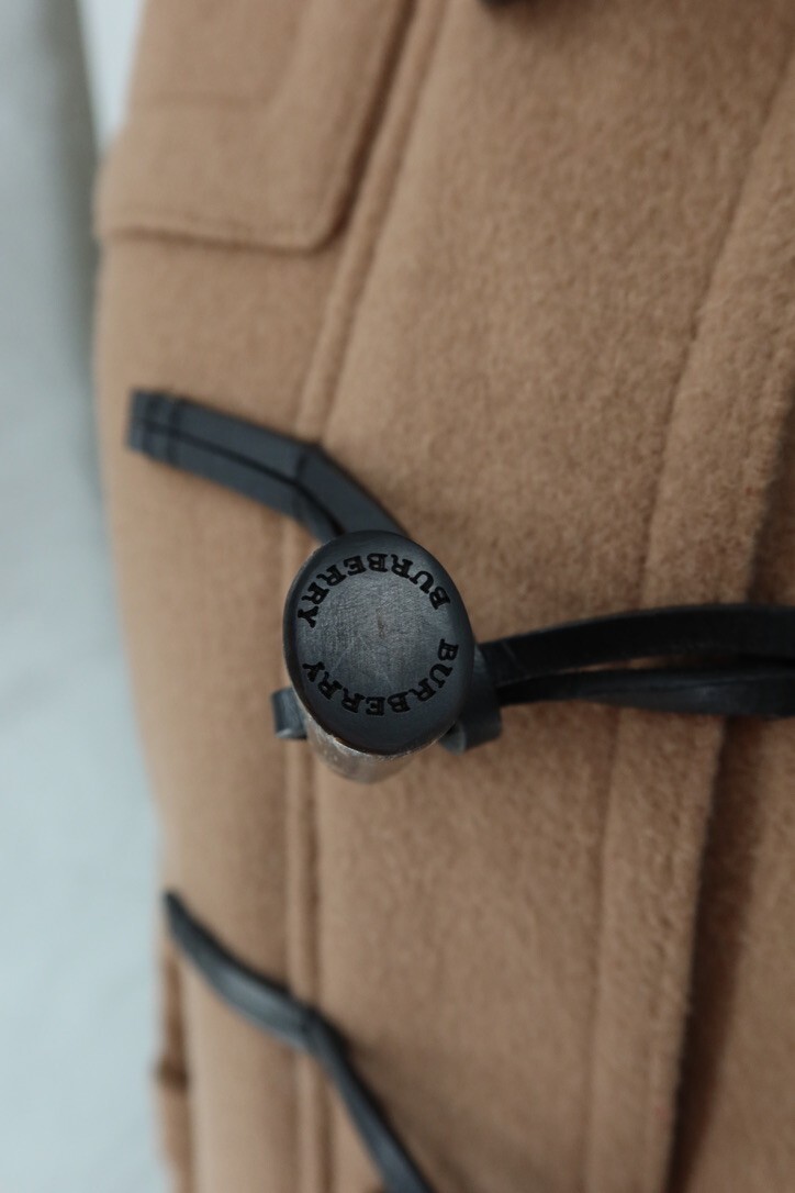 Burberry Women Size 4 (UK 6) Brown Baysbrooke Wool Check & Hearts Duffle Coat