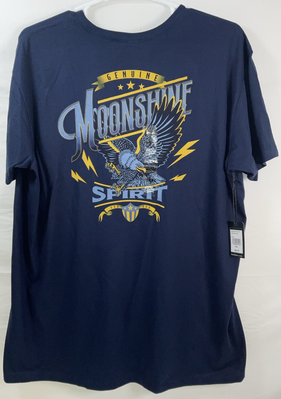 NWT Men’s Brad Paisley Moon Shine Spirit Eagle Lightning T-shirt Navy XXL (2XL)