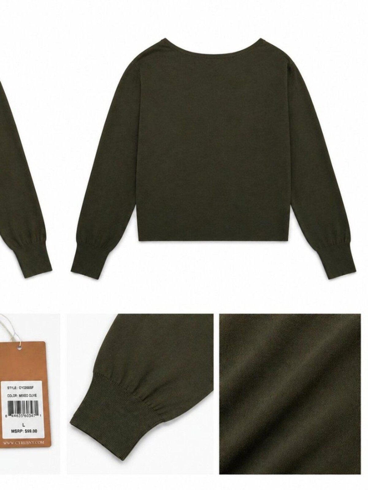 Cyrus Sweater Top Olive Green NWT | Size Large