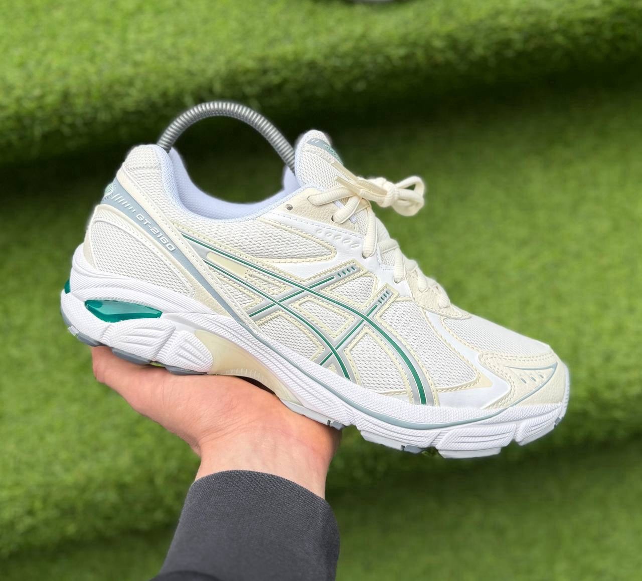 ASICS GT-2160 Men’s Running Shoes US9 Cream Jasper Green 1203A320-105