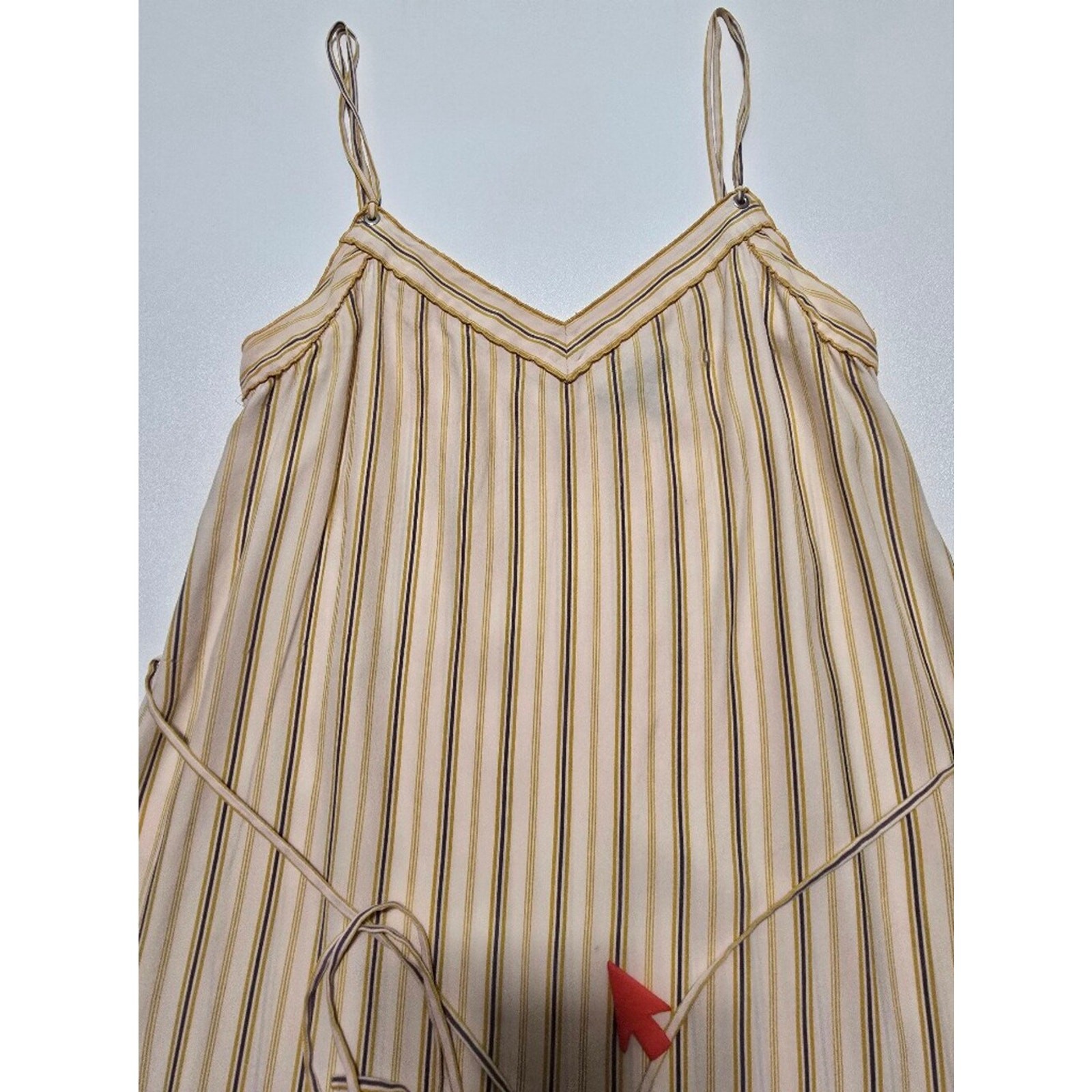 rag & bone Striped Ilona Dress Silk Sleeveless V-neckline Size XS