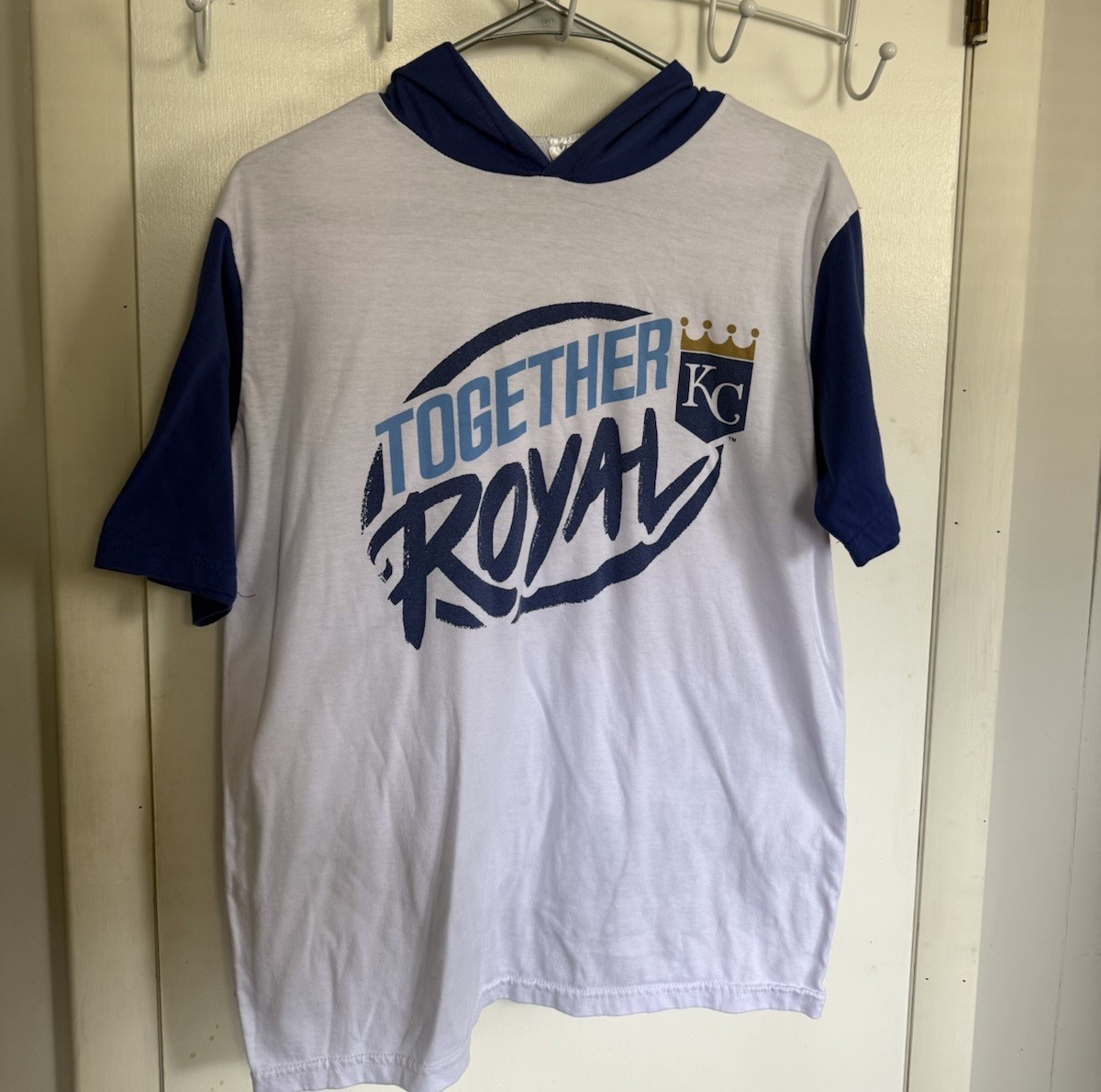 Kansas City Royals Together Royal Hooded T Shirt Adult Medium MLB Baseball KC