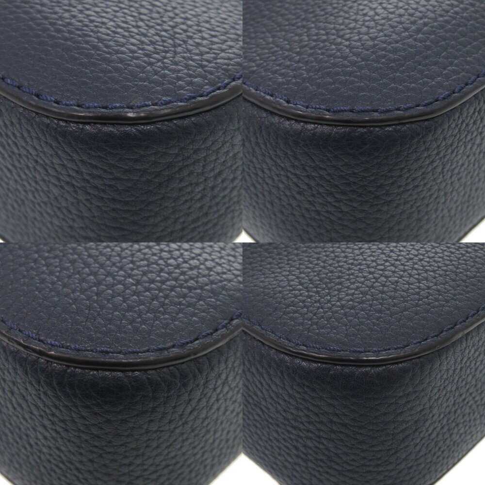 Tory Burch McGraw Navy Leather Crossbody Camera Bag Gold Hardware 20cm 7.8in