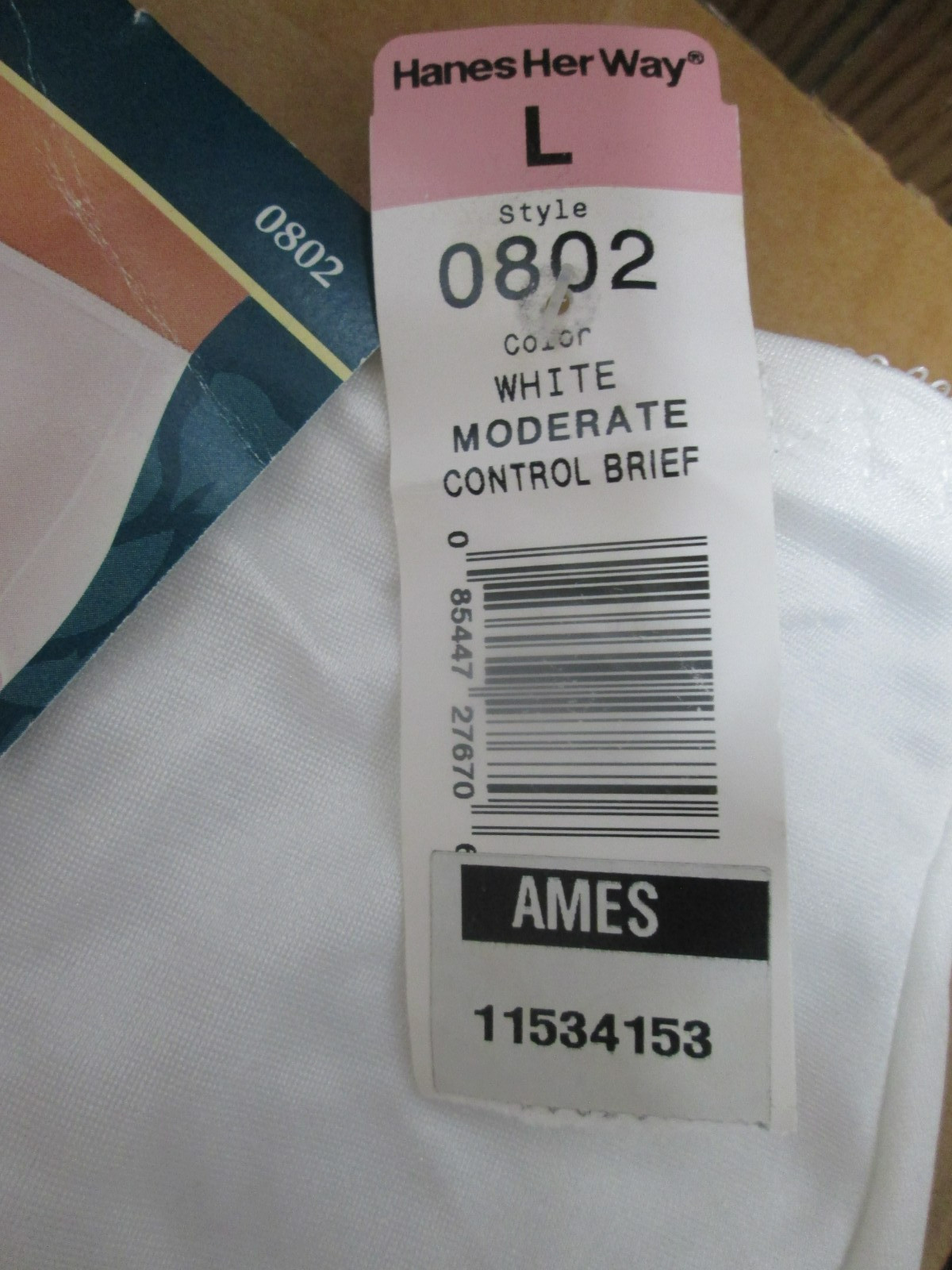 Vintage Hanes Her Way Tummy Shaper Panty Moderate Control Large White NWT