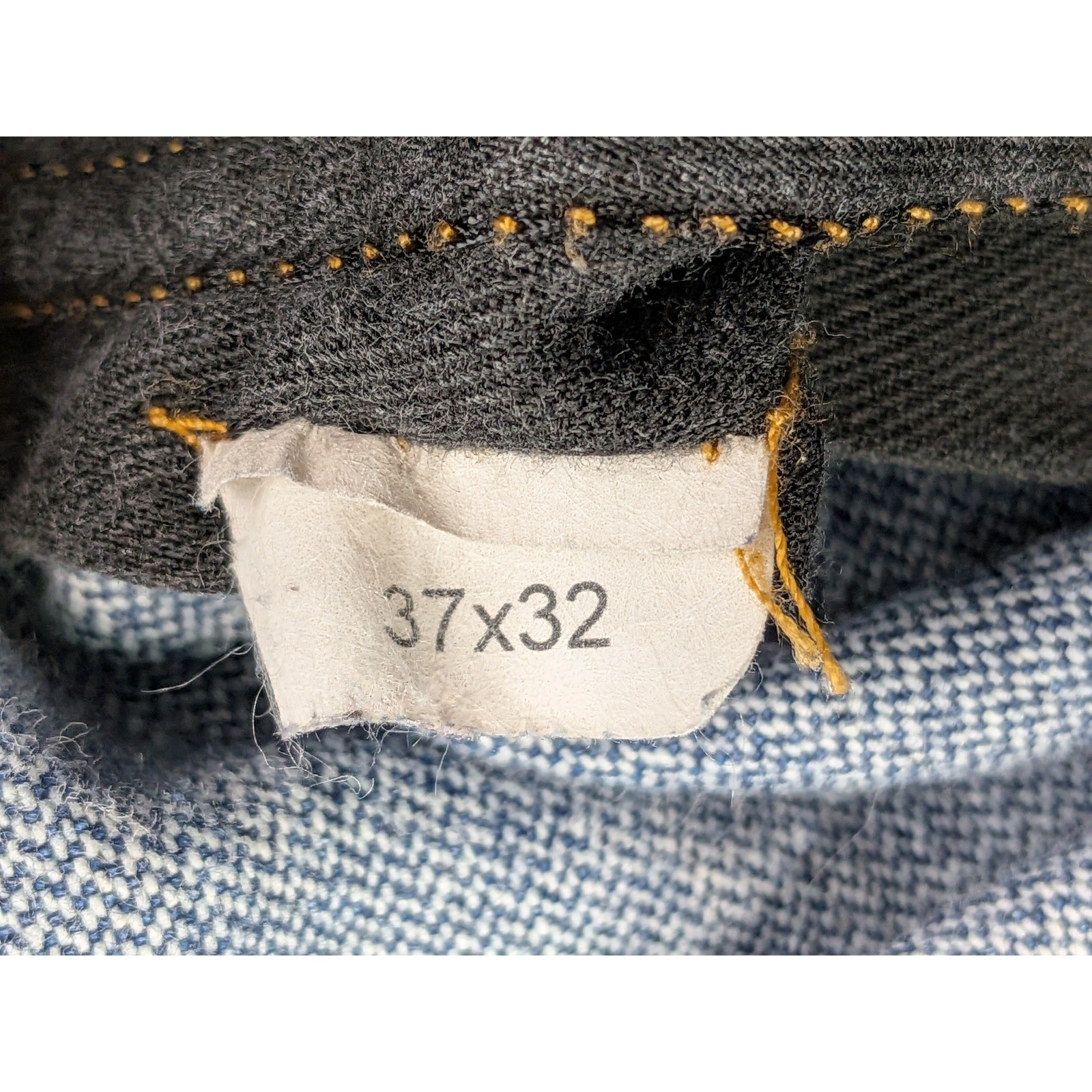 All American Clothing Co Mens Sz 37×32 Dark Wash Straight Leg Jeans Made in USA