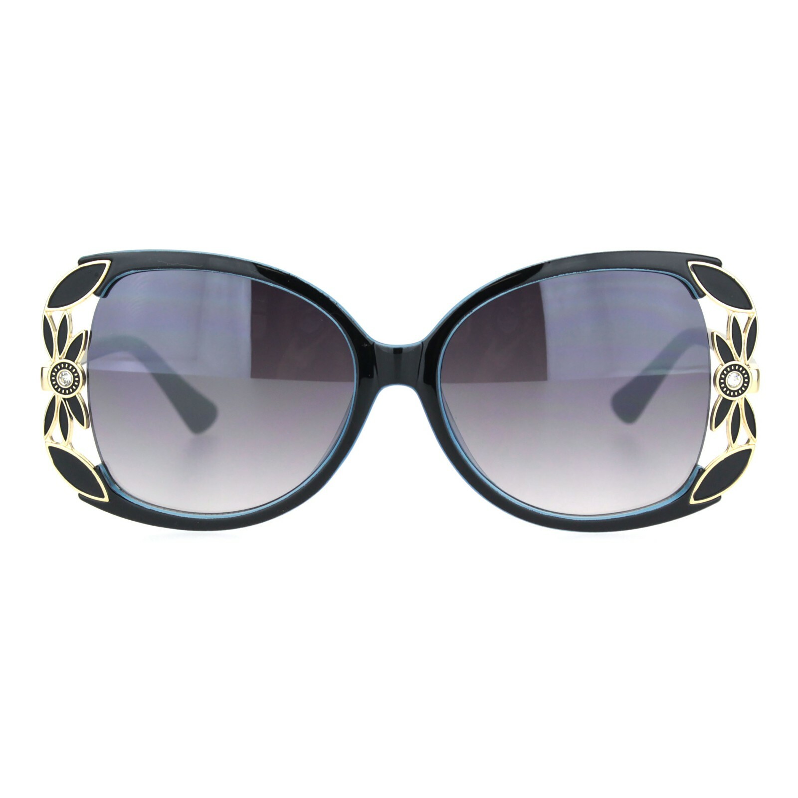 Rhinestone Flower Jewel Design Womens Sunglasses Luxury Fashion UV 400