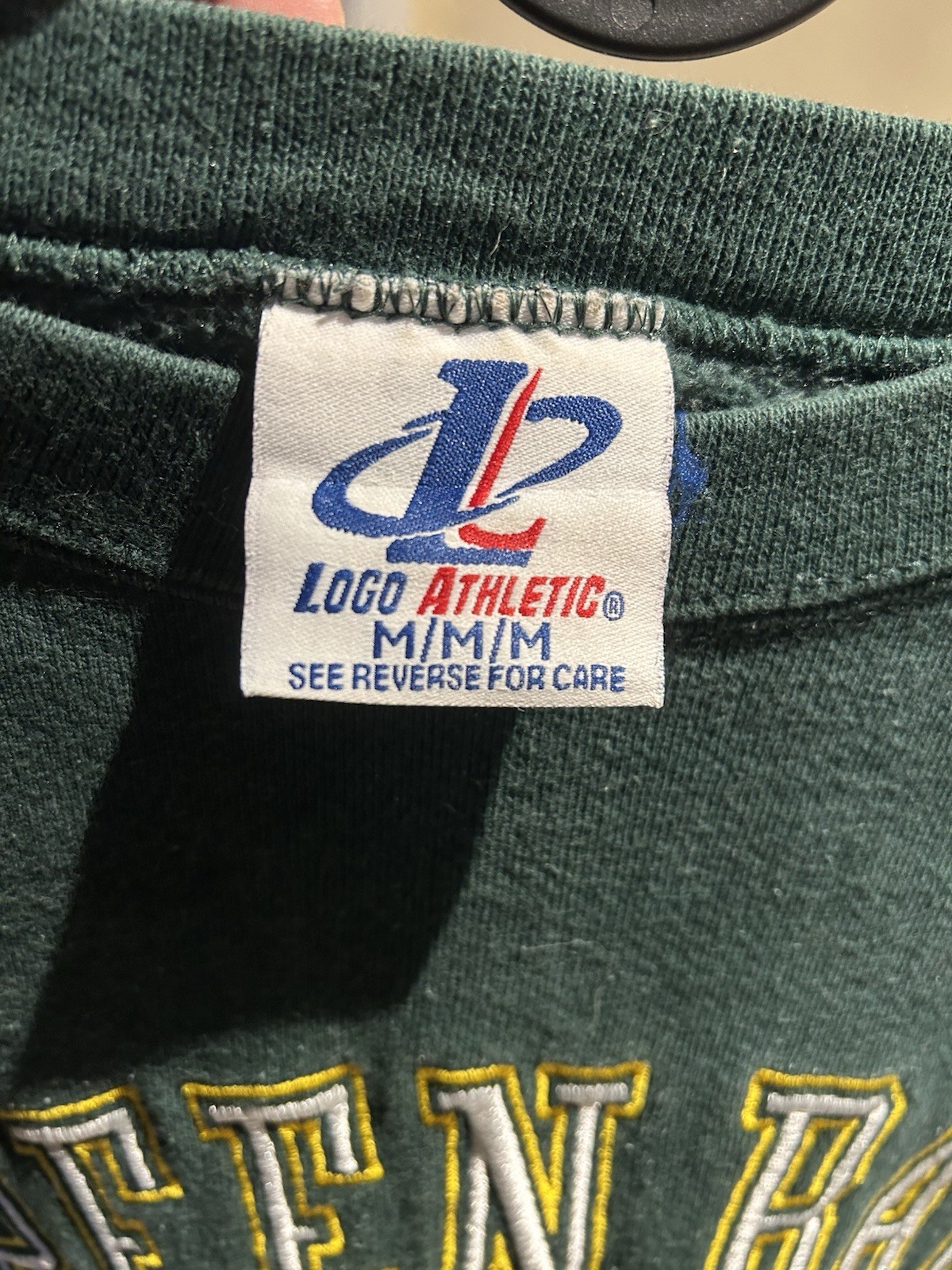 Vintage Green Bay Packer Logo Athletic Crewneck Sweater SzM