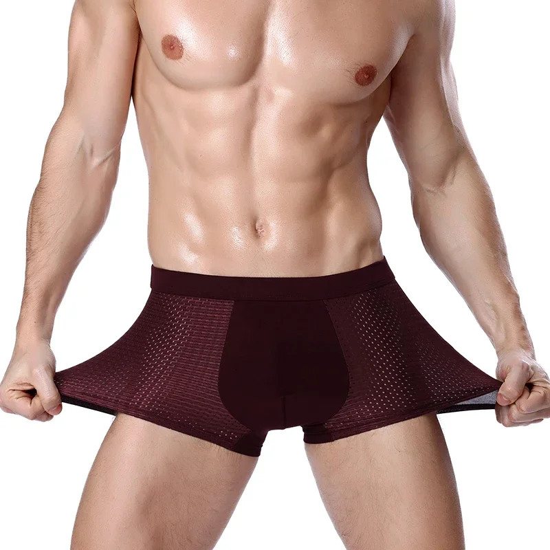 Plus Size 8XL Bamboo Boxer Shorts for Men 4-Pack – Breathable Moisture