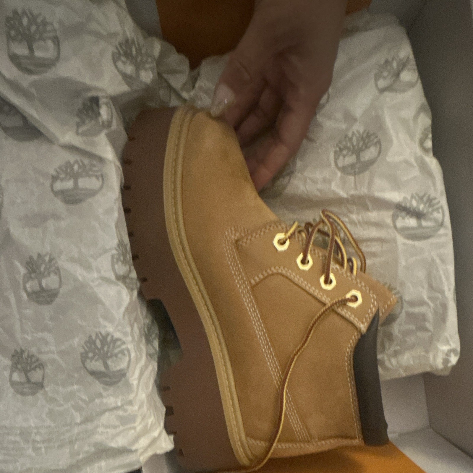 Timberland Stone Street Mid LC Waterproof Wheat Nubuck Boot Kids 3.5 M
