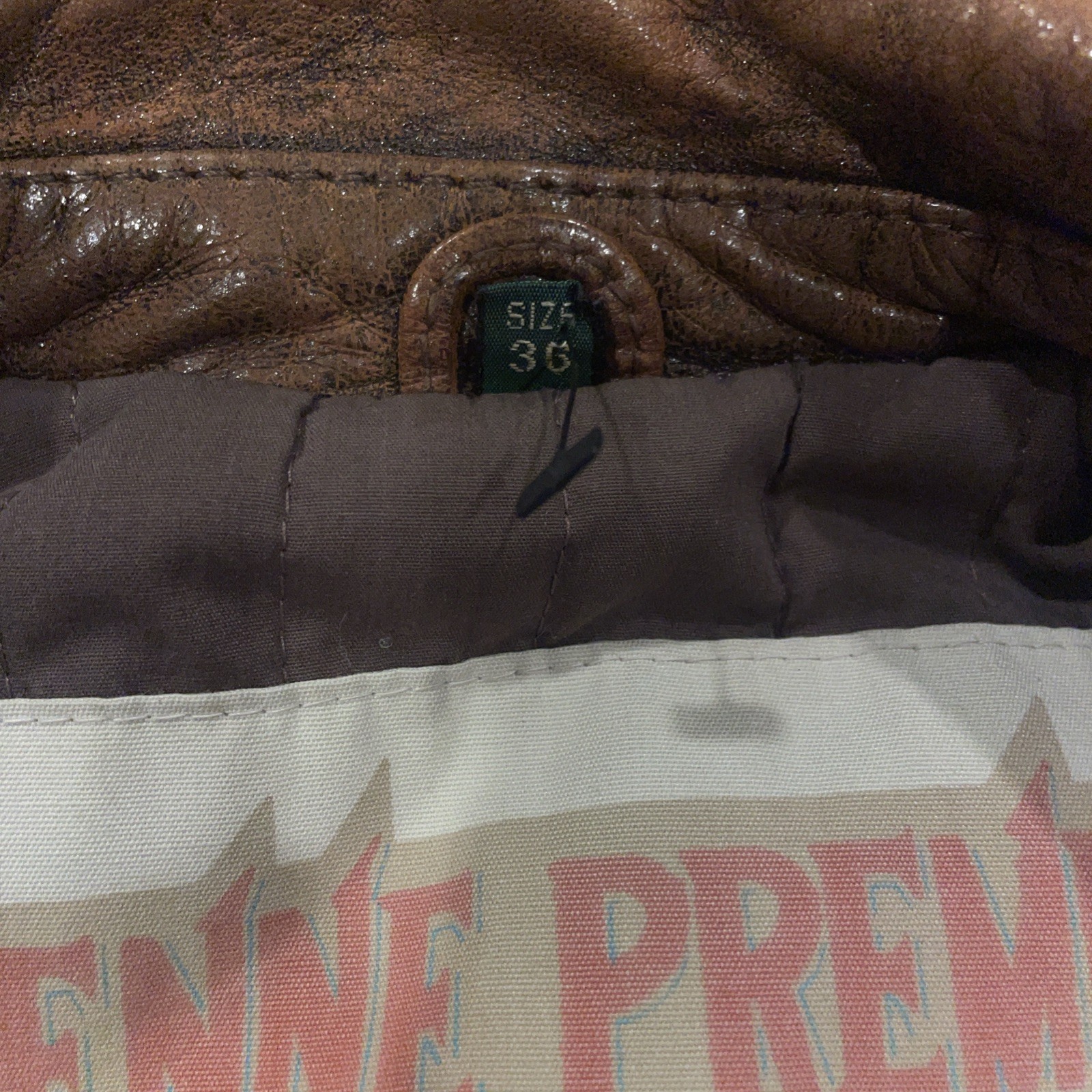 Vintage Etienne Premier size 36 Genuine Learher bomber jacket- NICE!!