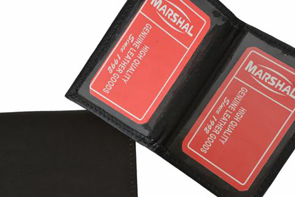 Genuine Leather 2 License Holder Credit Card ID Business Card Wallet USA SELLER