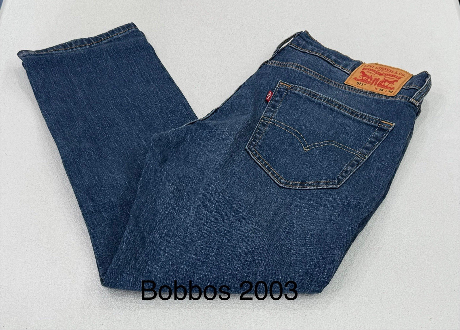 Levi’s 511 Men’s Slim Fit Stretch Sits Below Waist Jeans, Blue, Size 36X30