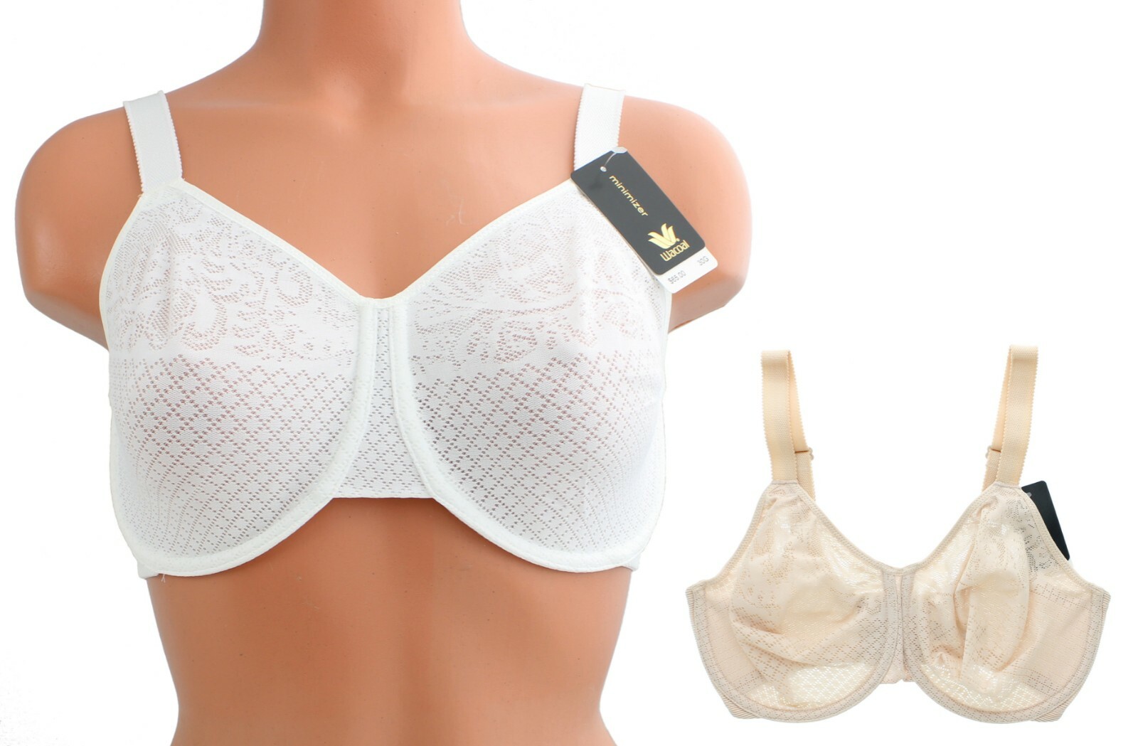 Wacoal Sheer Mesh Minimizer Bra 857210, Adjustable Straps, Elastic Band