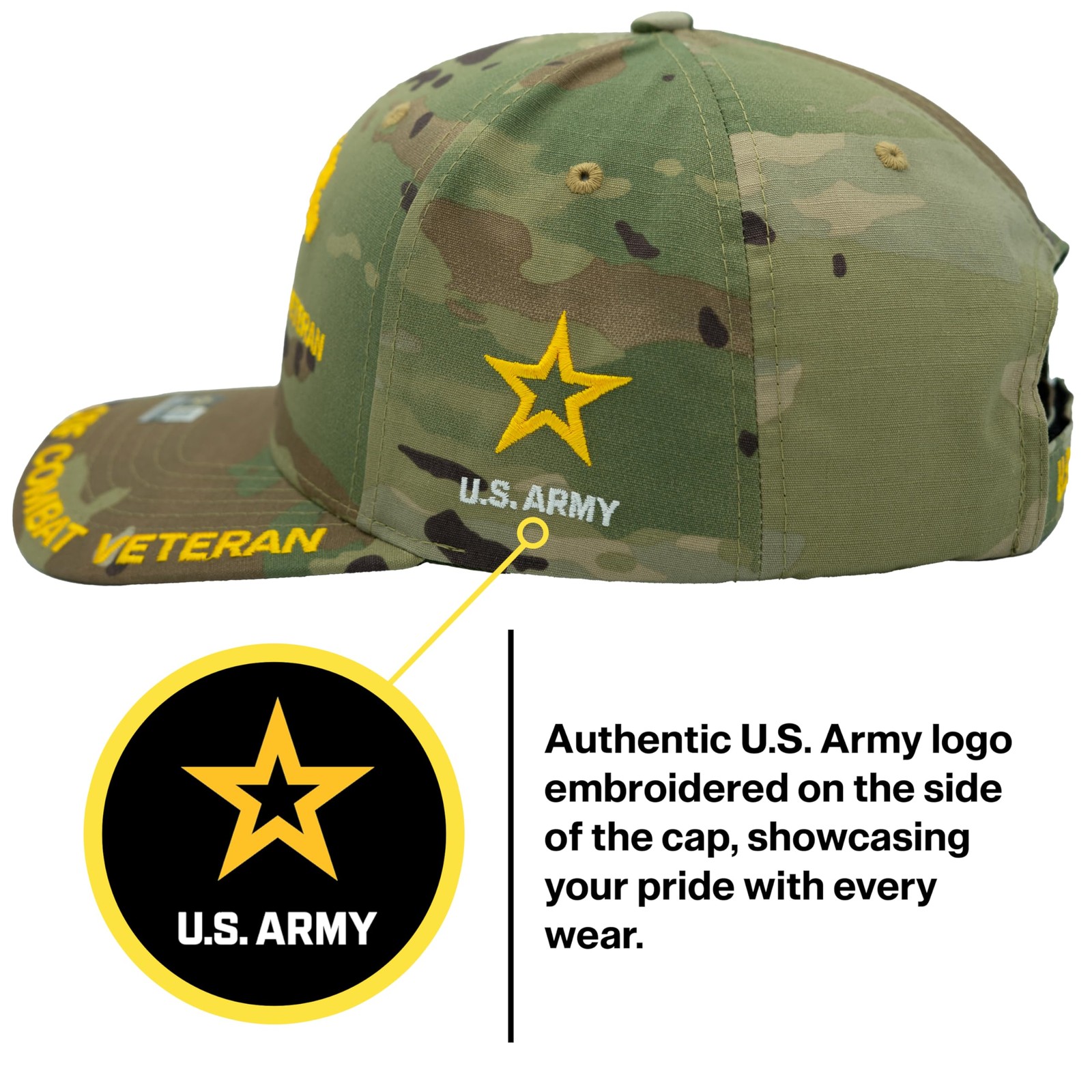 Operation Iraqi Freedom Veteran Hat for Men Official Licensed US Army OIF Com…
