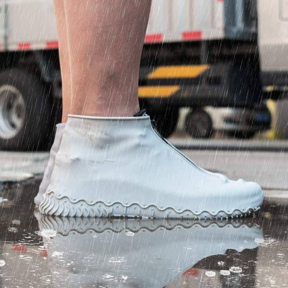 Waterproof Silicone Reusable Rain Shoe Covers Anti-slip Shoes Cover Protector US