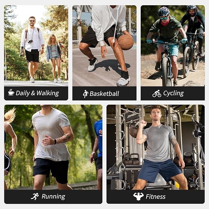 Men’s Sports Athletic Gym Shorts 3 Pack Running Workout Training Shorts Mens Qui