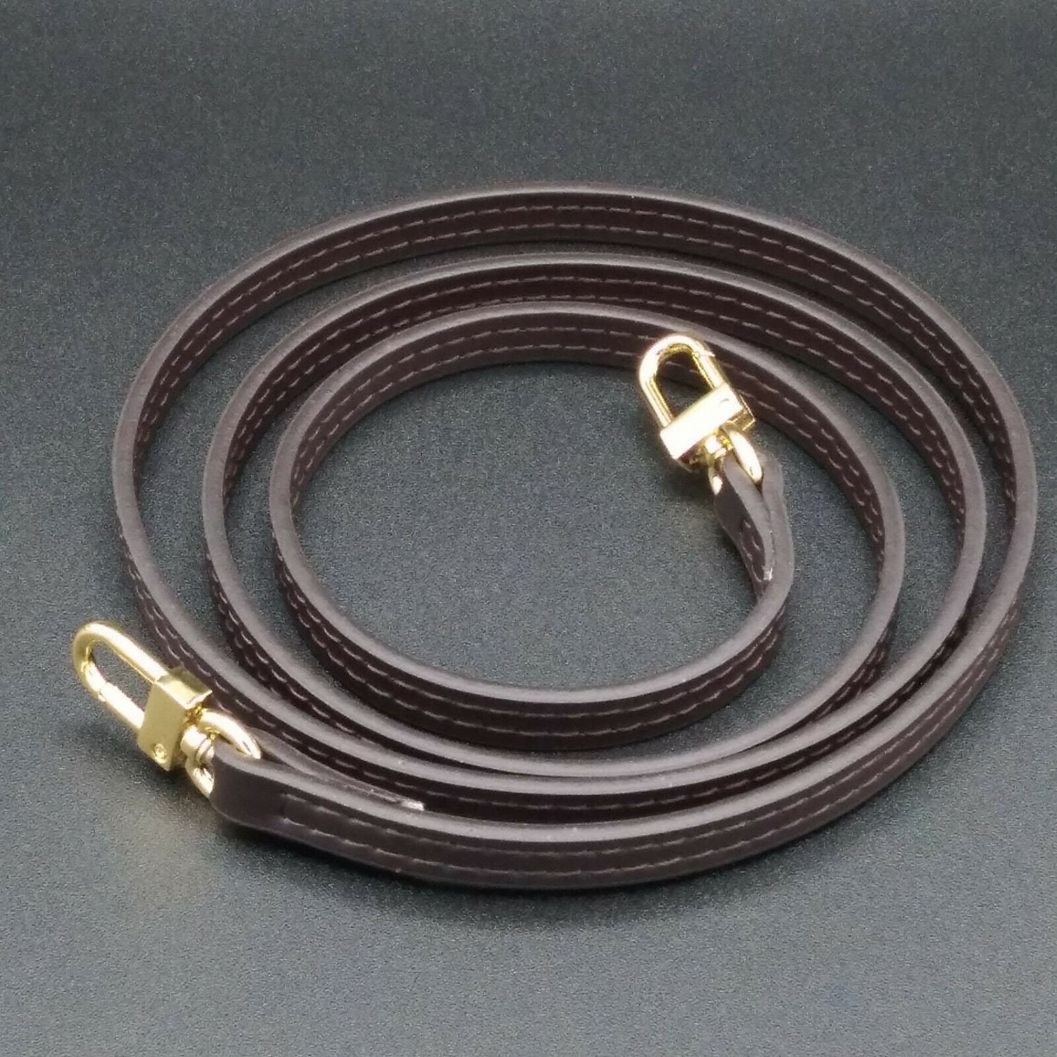 120cm Dark Brown Fixed Size Handbag Crossbody Leather Strap For Dami. Ebe