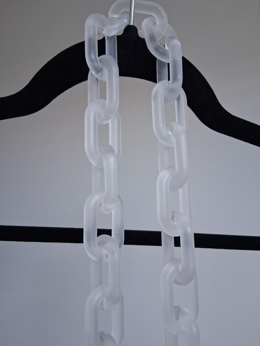 Large Chain Matte Clear Acrylic Handbag Strap Gold Tone Clasp Replace. 21″ Drop