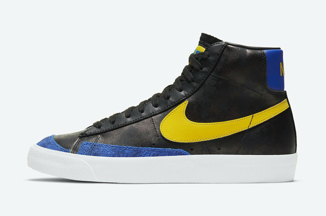 Nike Blazer Mid ’77 Peace Love Basketball Patina Black Yellow DC1414-001 sz 10