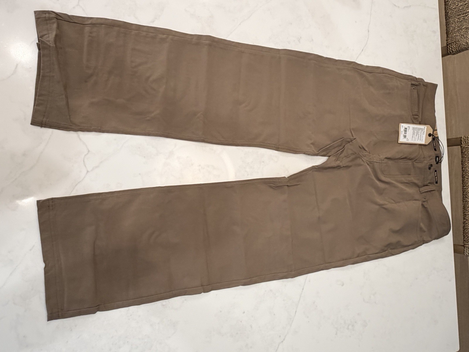 prAna Brion II Men’s ReZion Stretch Straight Leg Pants Mud 38”x32” – NWT