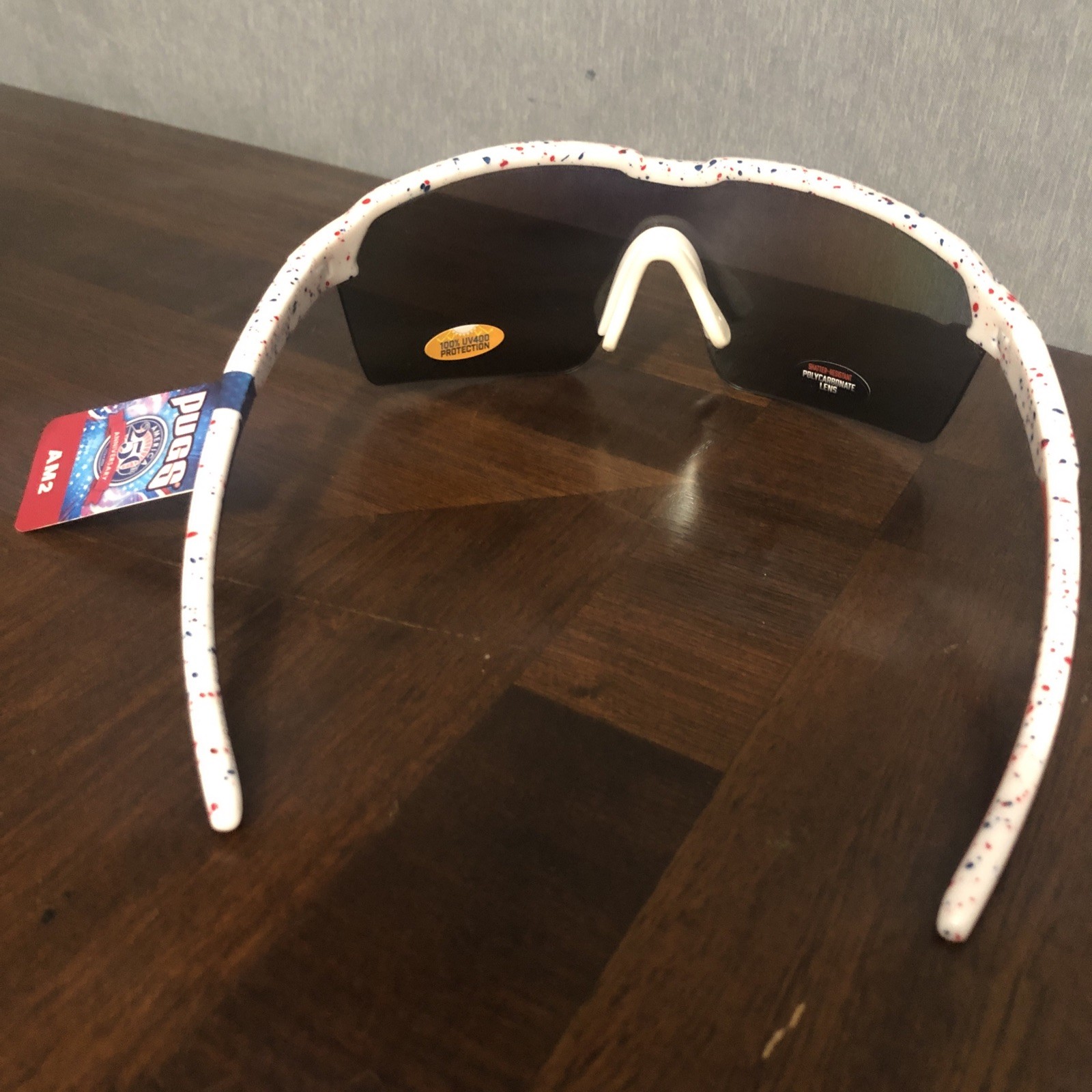 PUGS Sunglasses America 250Th Anniversary Edition ￼Red white￼ blue splatter