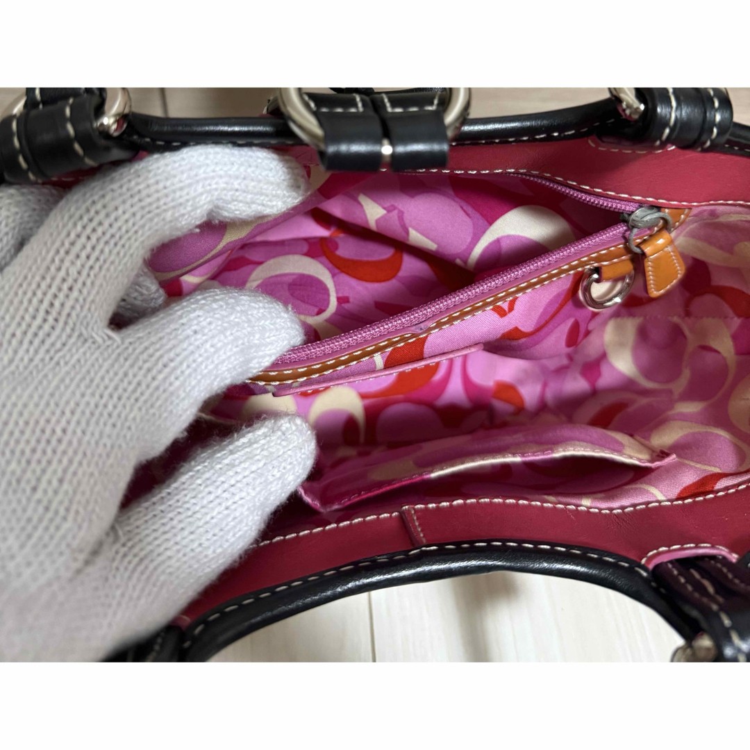 COACH Basket Bag Butterfly Straw Handbag Size: W:8.7 × H: 7.9 in.