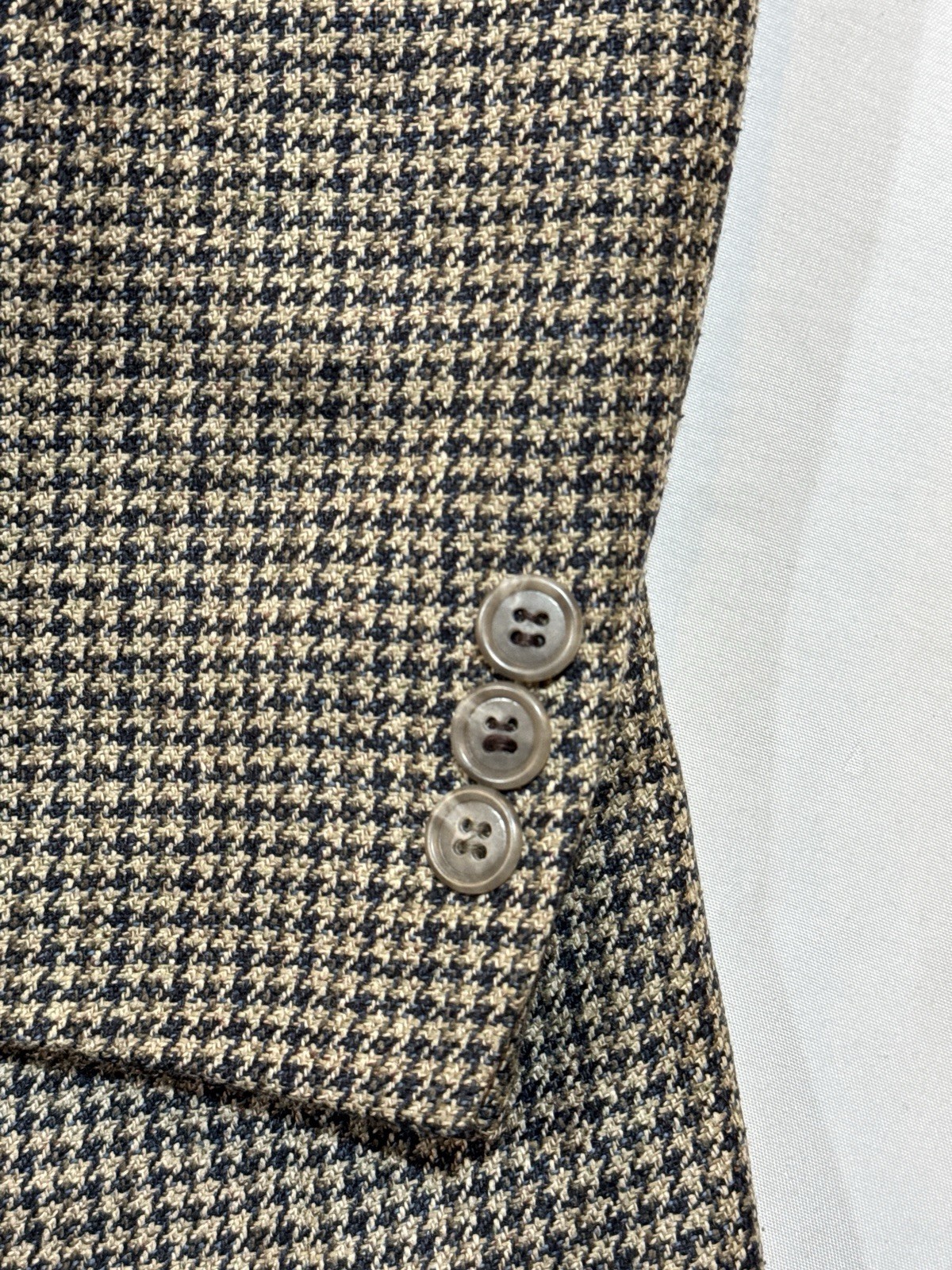 Deansgate 42R Silk Wool Houndstooth Sport Coat Tailors Row Single Vent