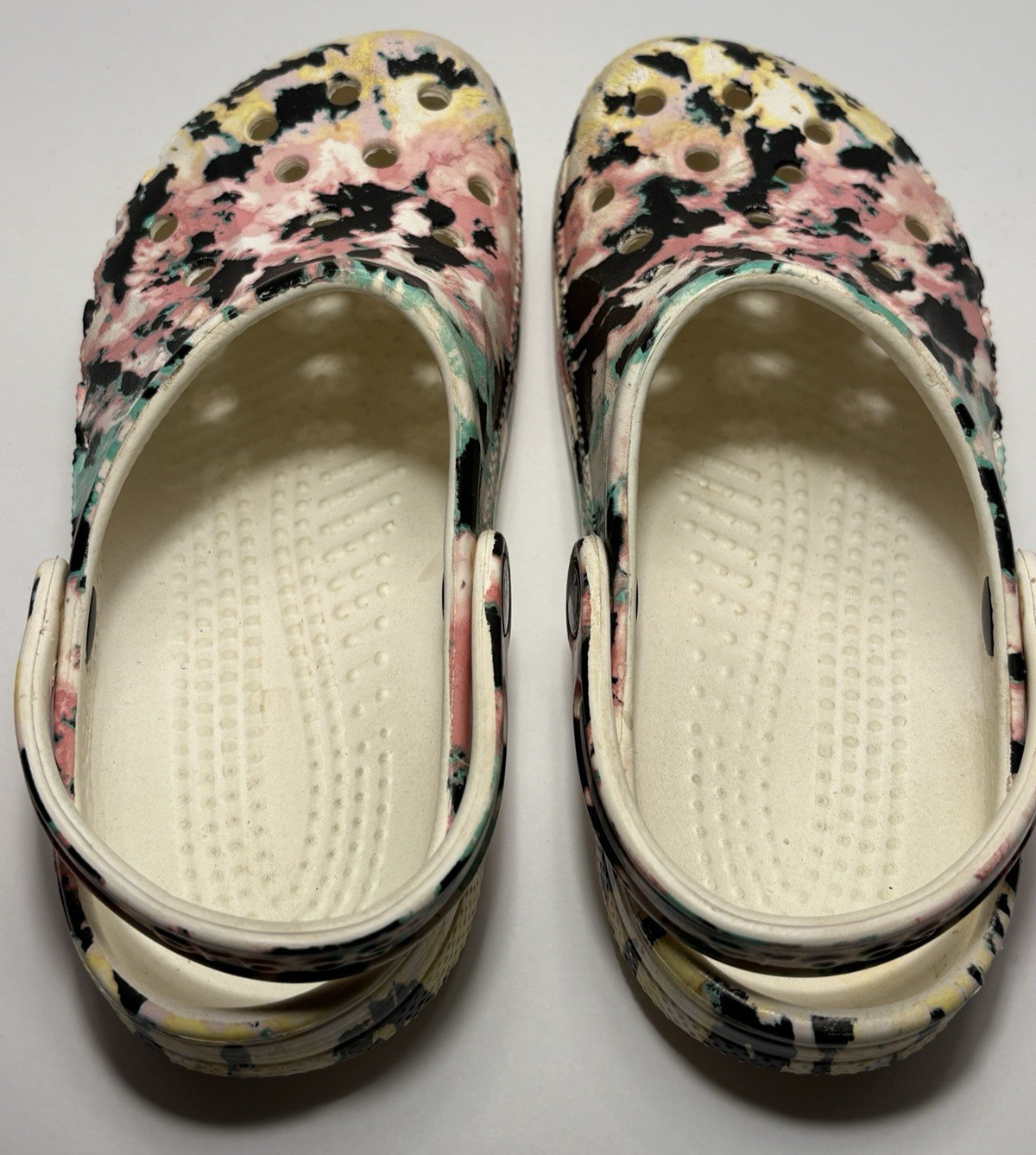 Classic Crocs Multicolor Painted Print Baya Clog Summer Shoes Women 6 Men 4